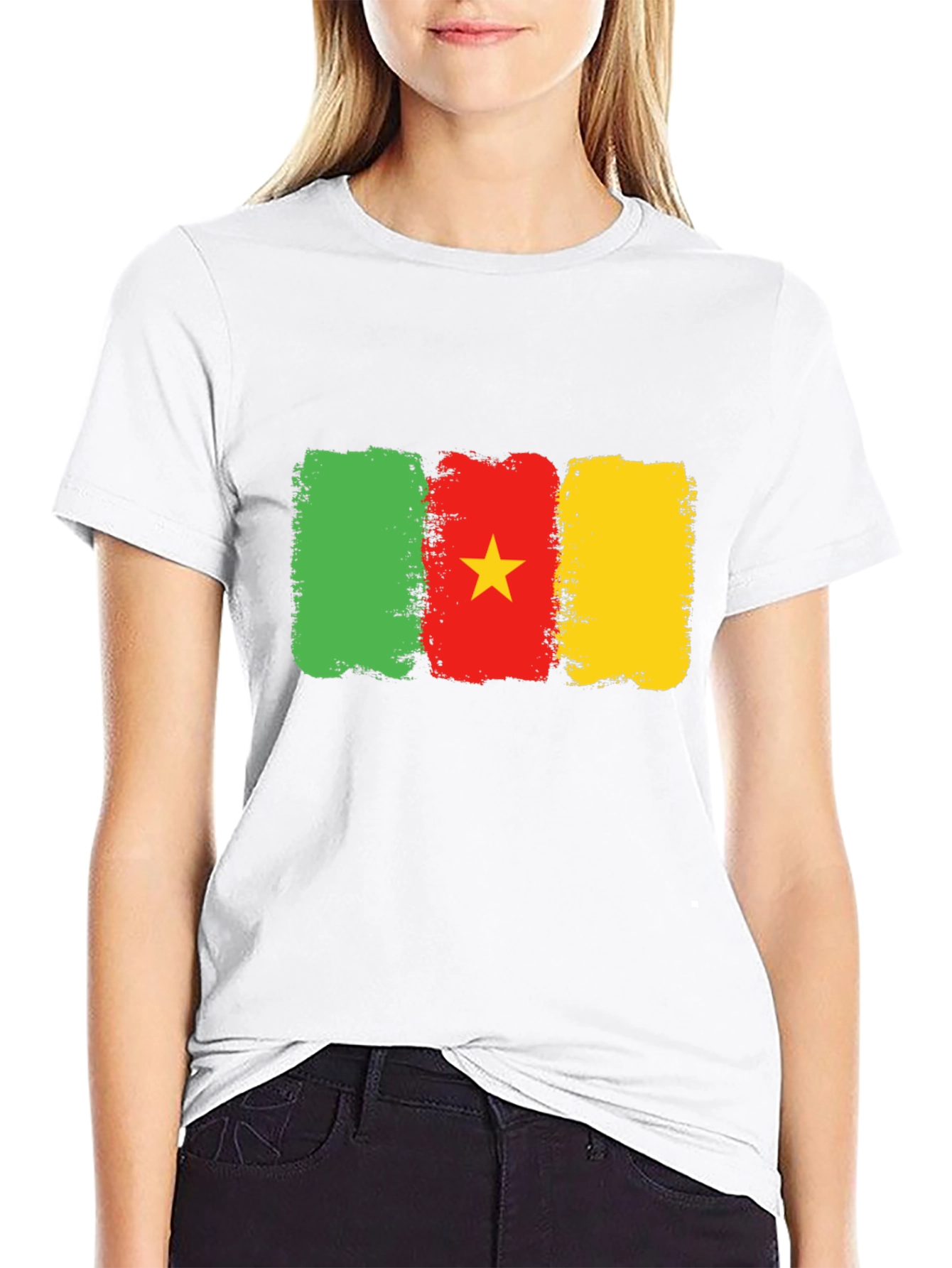 Cameroon Flag T-Shirt: Green Red & Yellow Graphic Tee