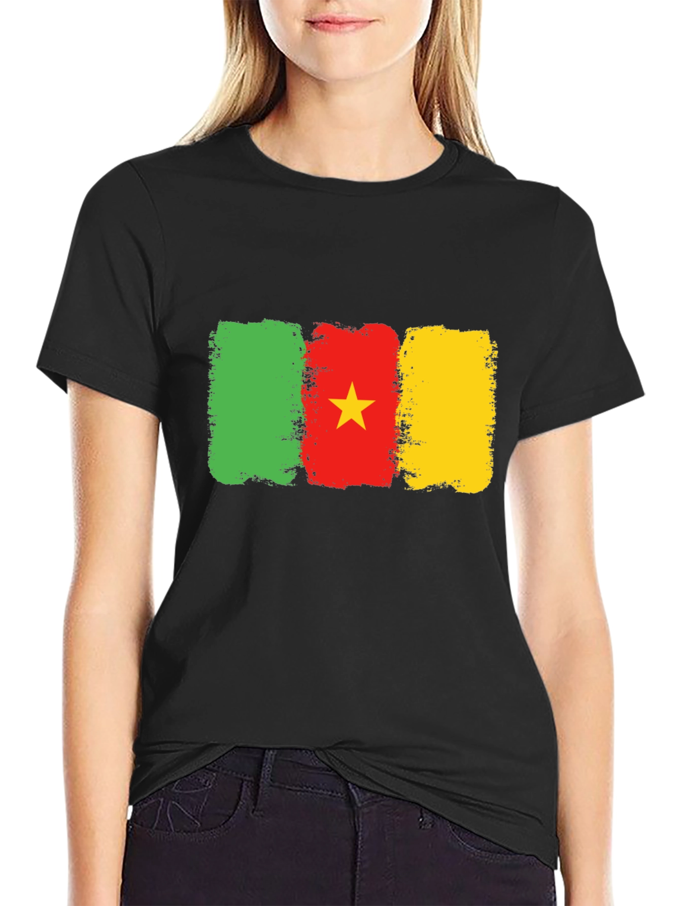 Cameroon Flag T-Shirt: Green Red & Yellow Graphic Tee