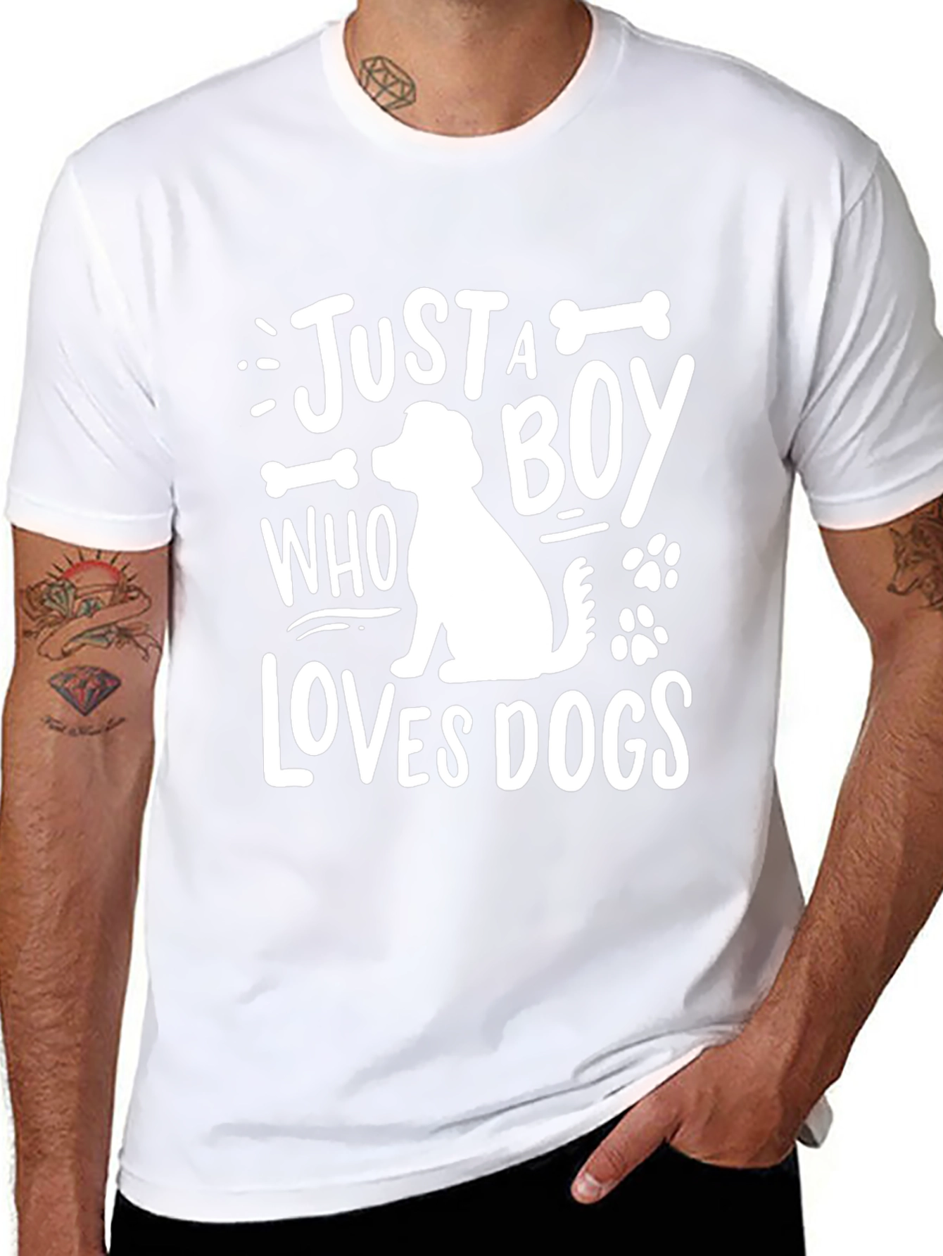 Just A Boy Who Loves Dogs Graphic Tee