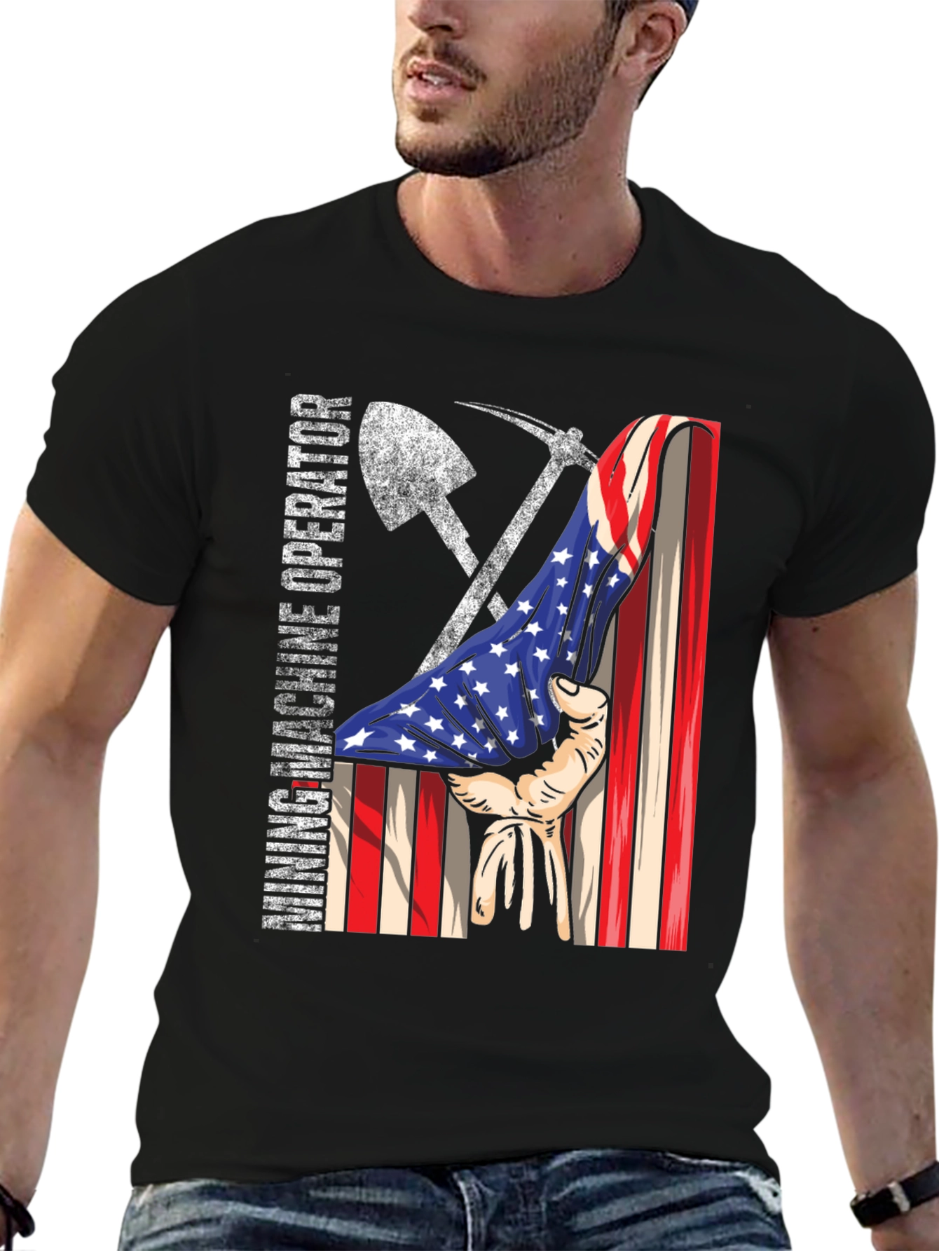 Mining Operator American Flag T-Shirt