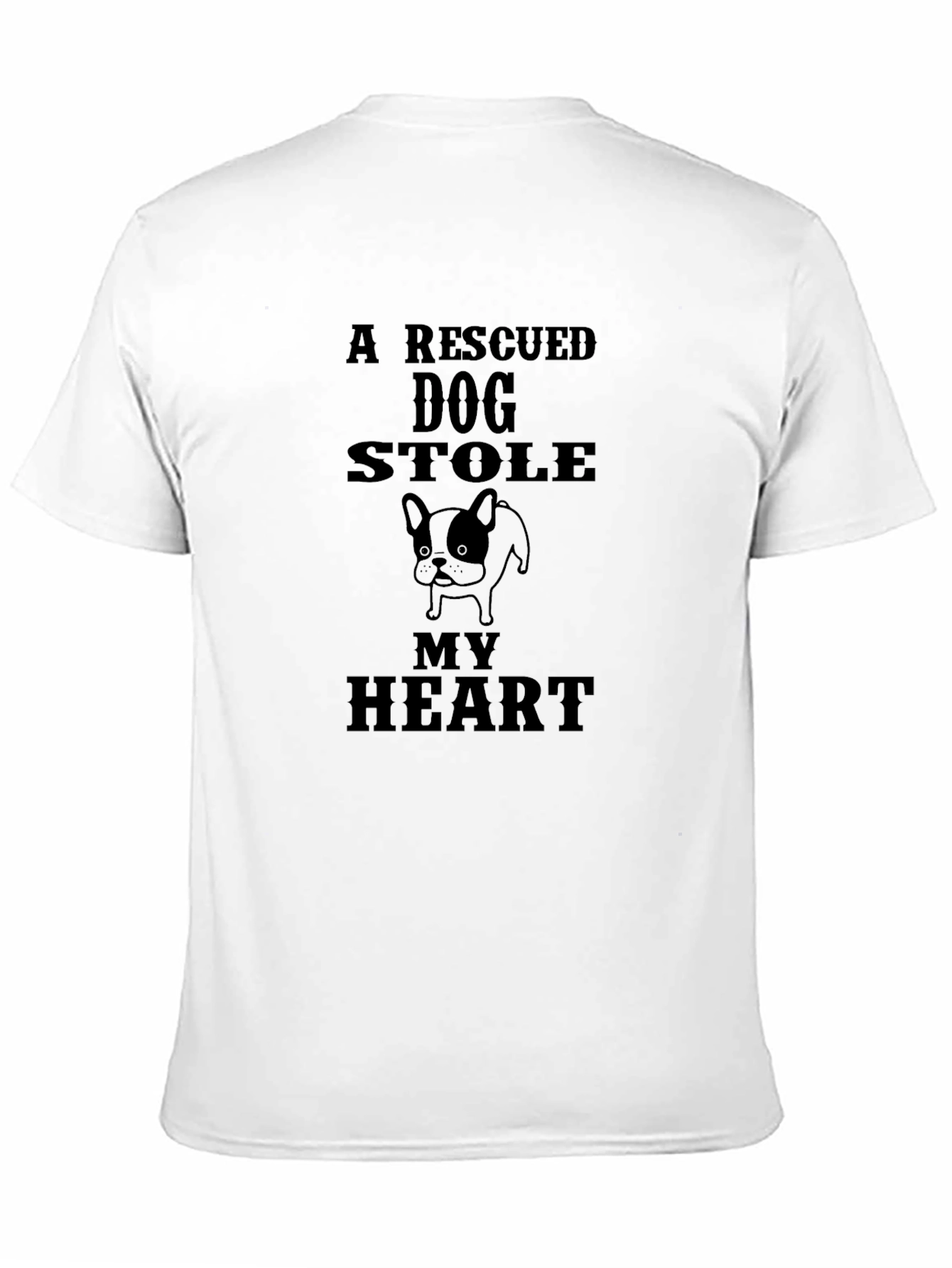 Rescued Dog Heart T-Shirt -  Dog Lover Tee