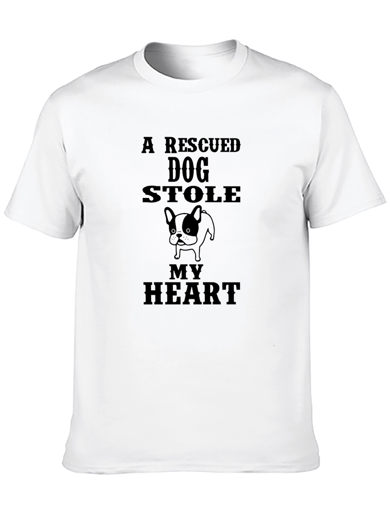 Rescued Dog Heart T-Shirt -  Dog Lover Tee