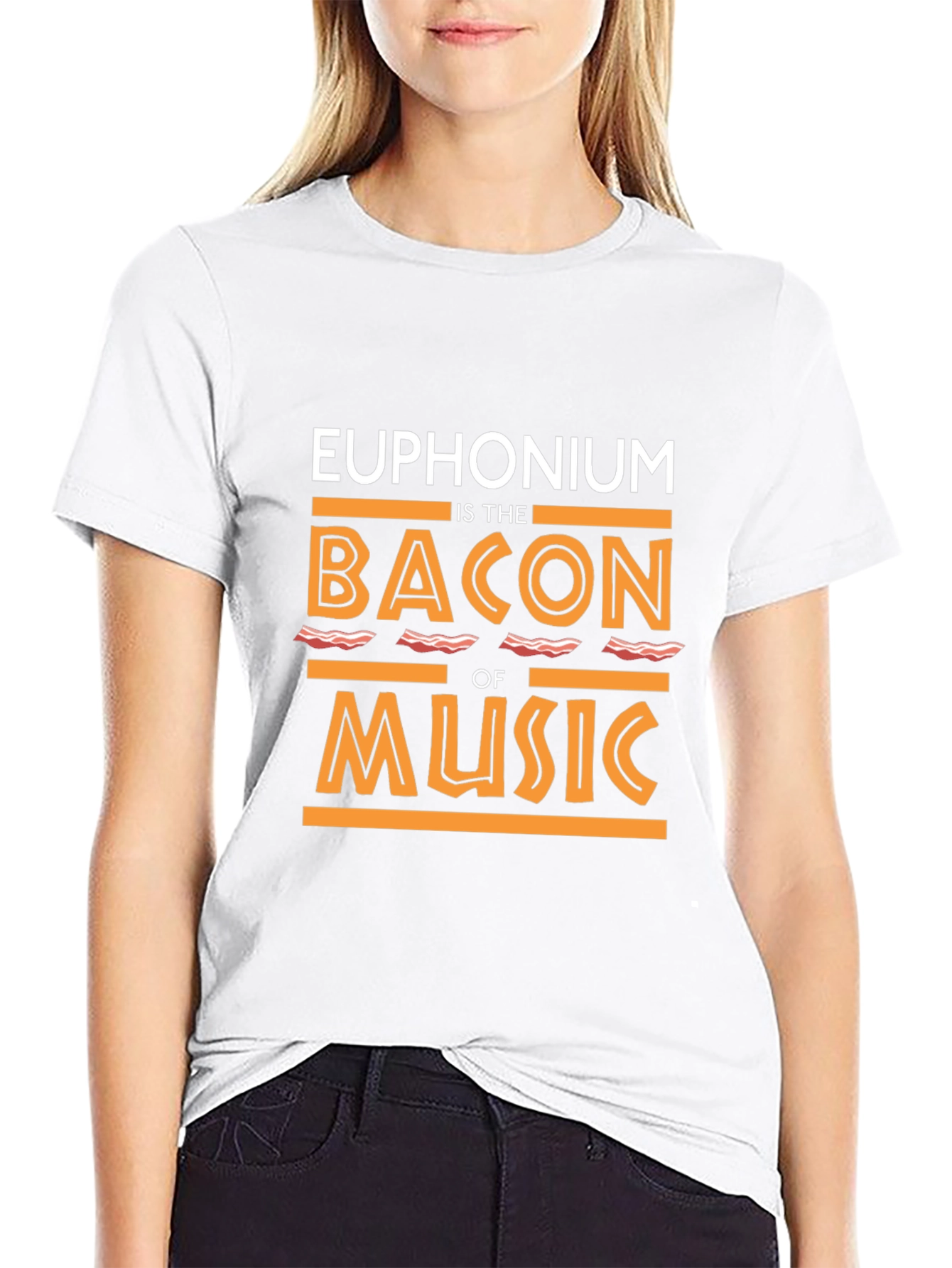 Euphonium Bacon Music T-Shirt - Funny Musician Tee