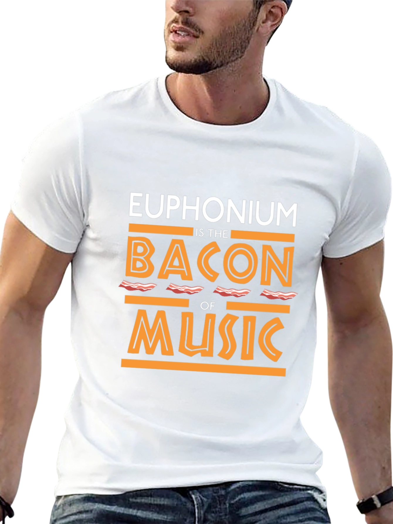 Euphonium Bacon Music T-Shirt - Funny Musician Tee