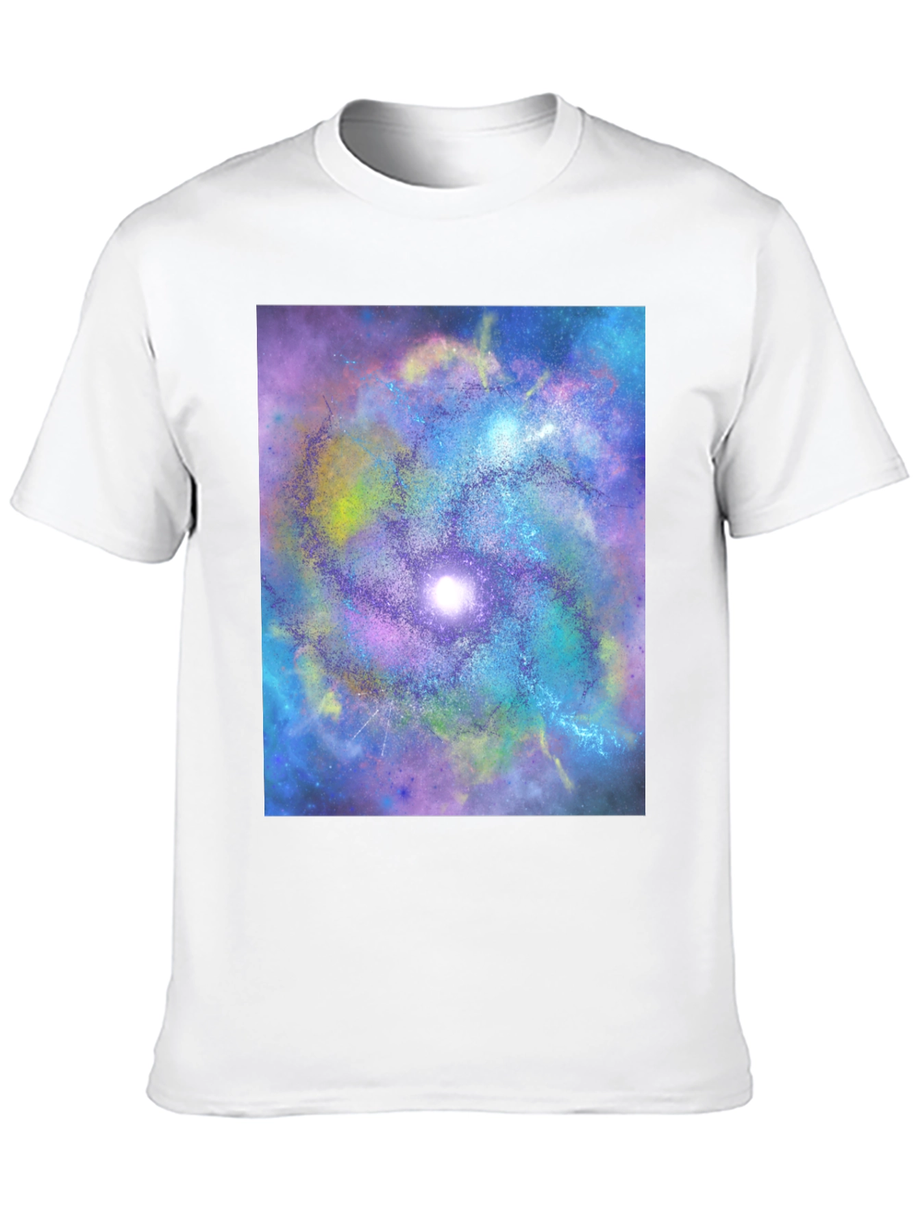 Galaxy Swirl Graphic Tee - Black Cotton Comfort