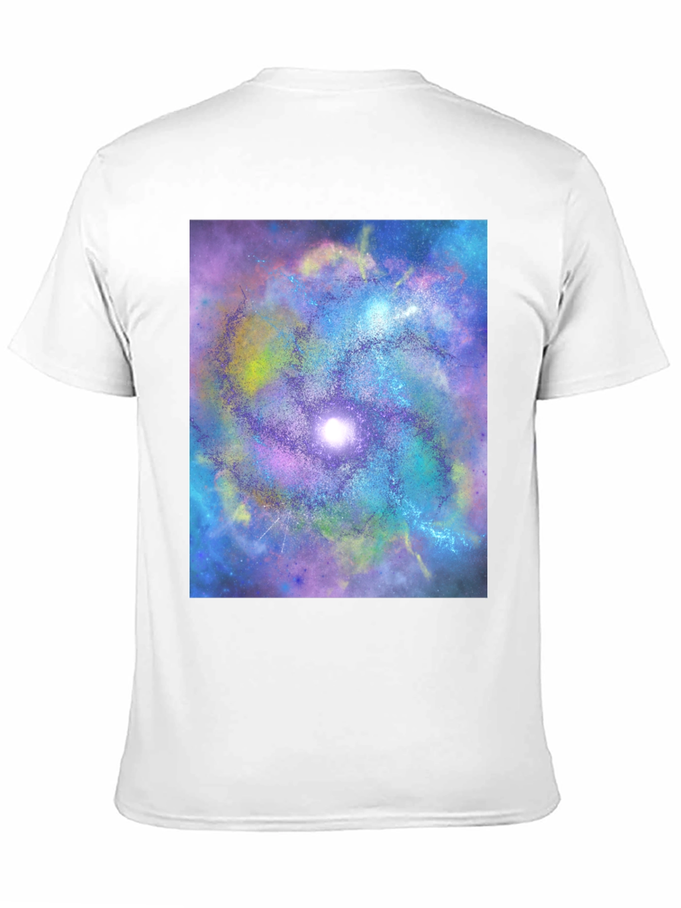 Galaxy Swirl Graphic Tee - Black Cotton Comfort