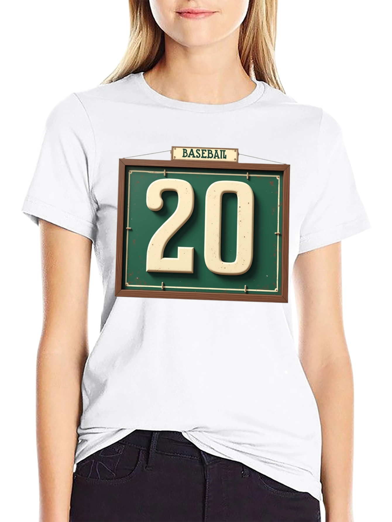 Baseball Number 20 Graphic T-Shirt