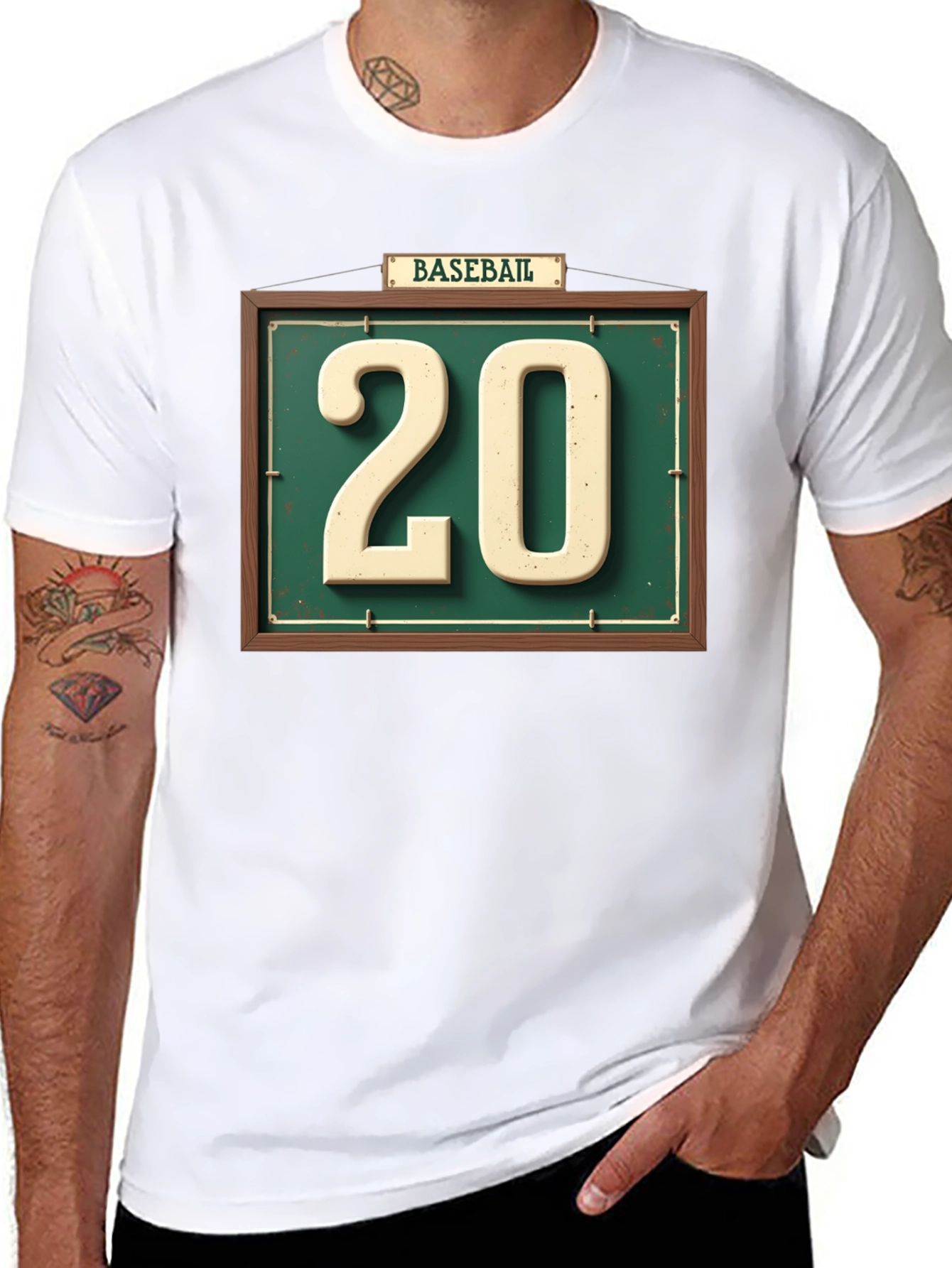 Baseball Number 20 Graphic T-Shirt