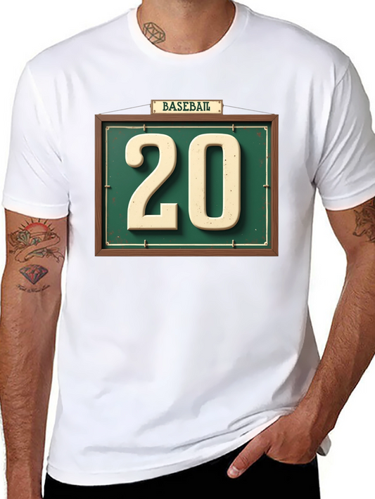 Baseball Number 20 Graphic T-Shirt