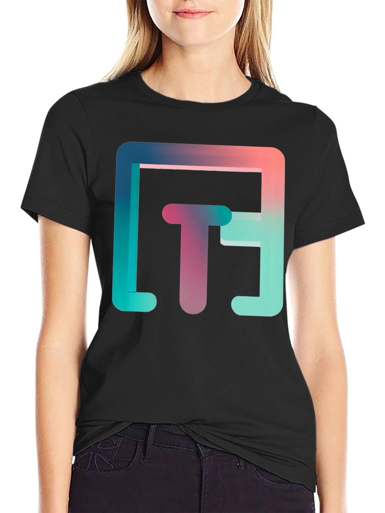 Abstract Gradient Graphic Tee - Modern Style