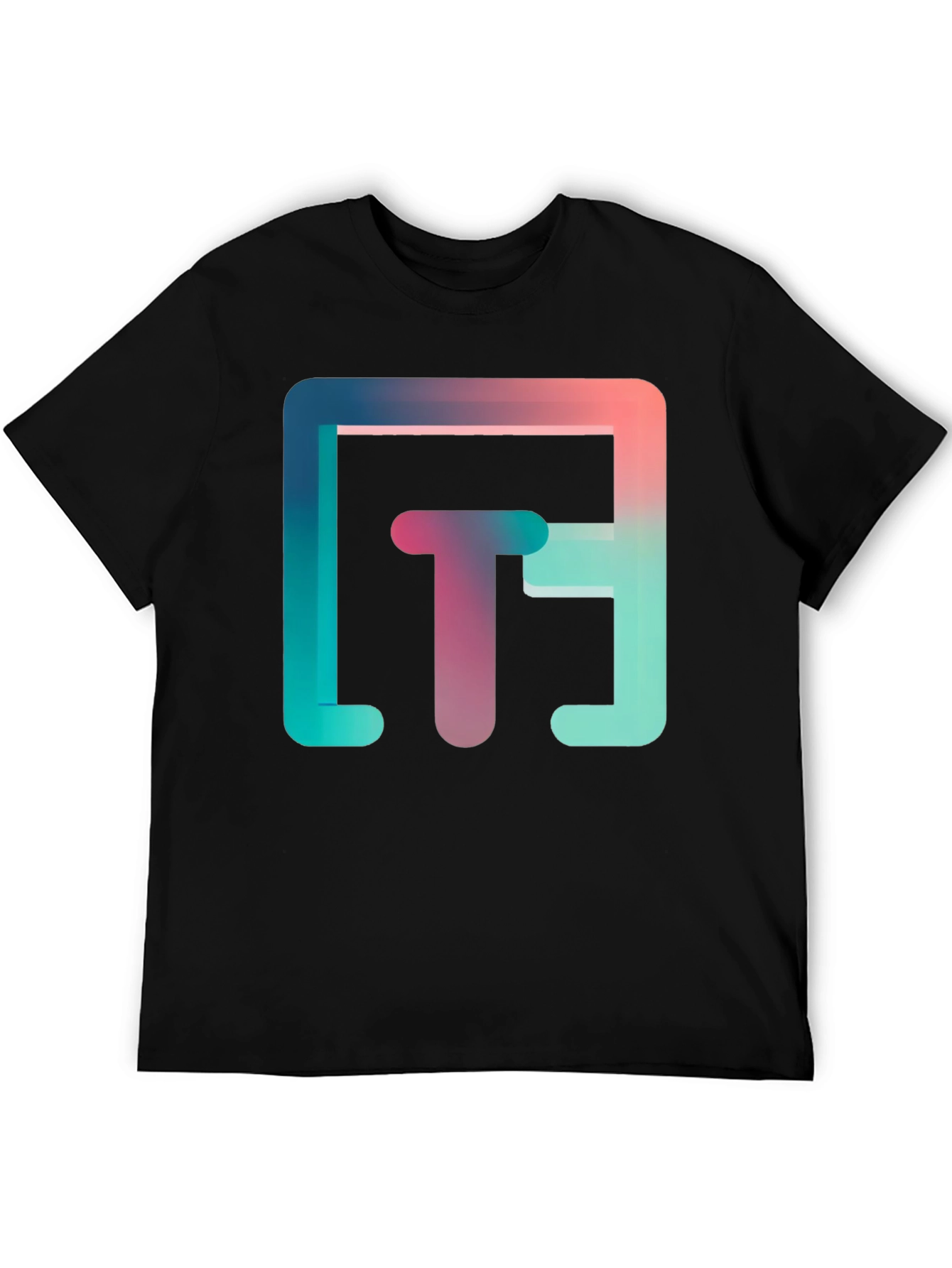 Abstract Gradient Graphic Tee - Modern Style