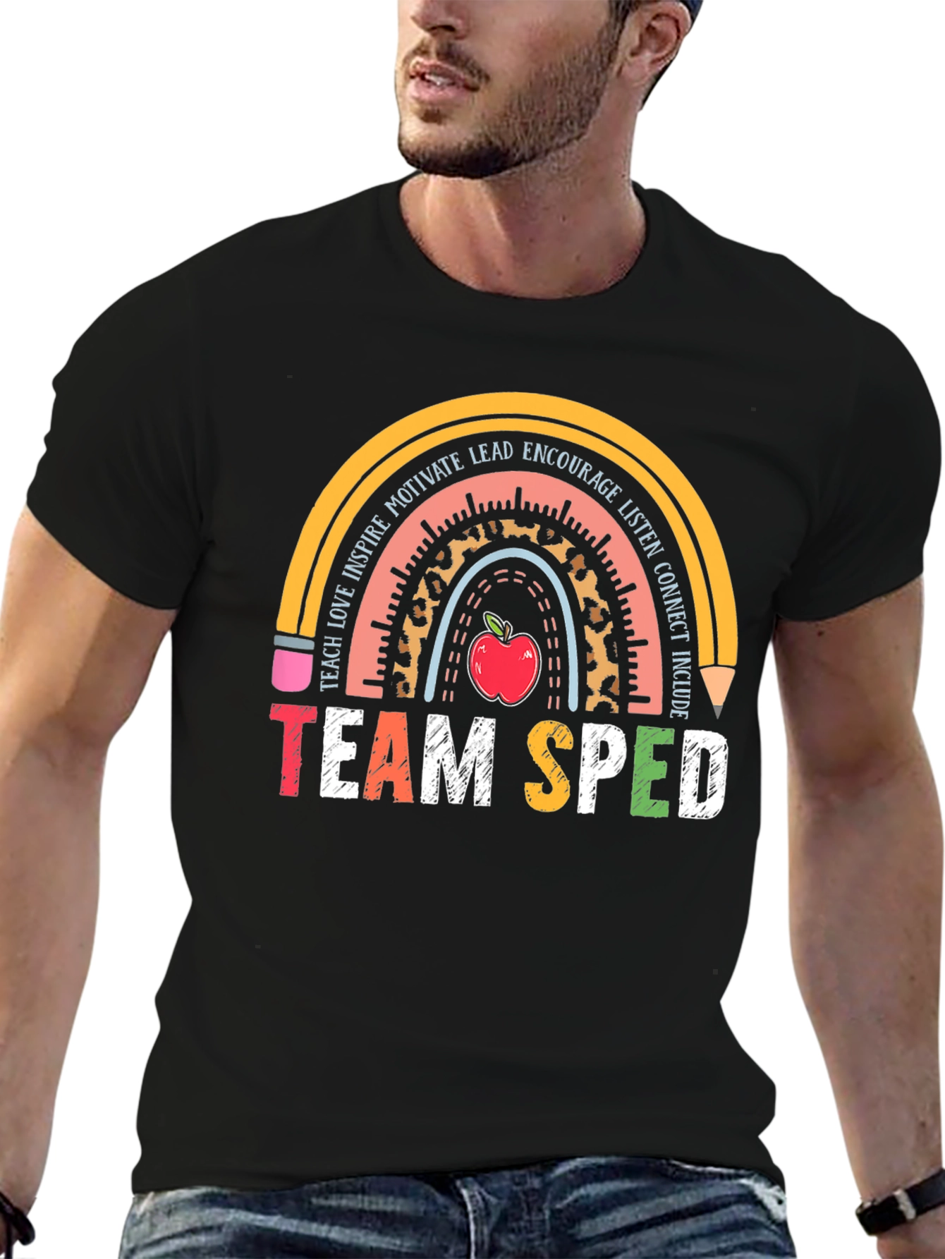 Team SPED Teacher Rainbow T-Shirt