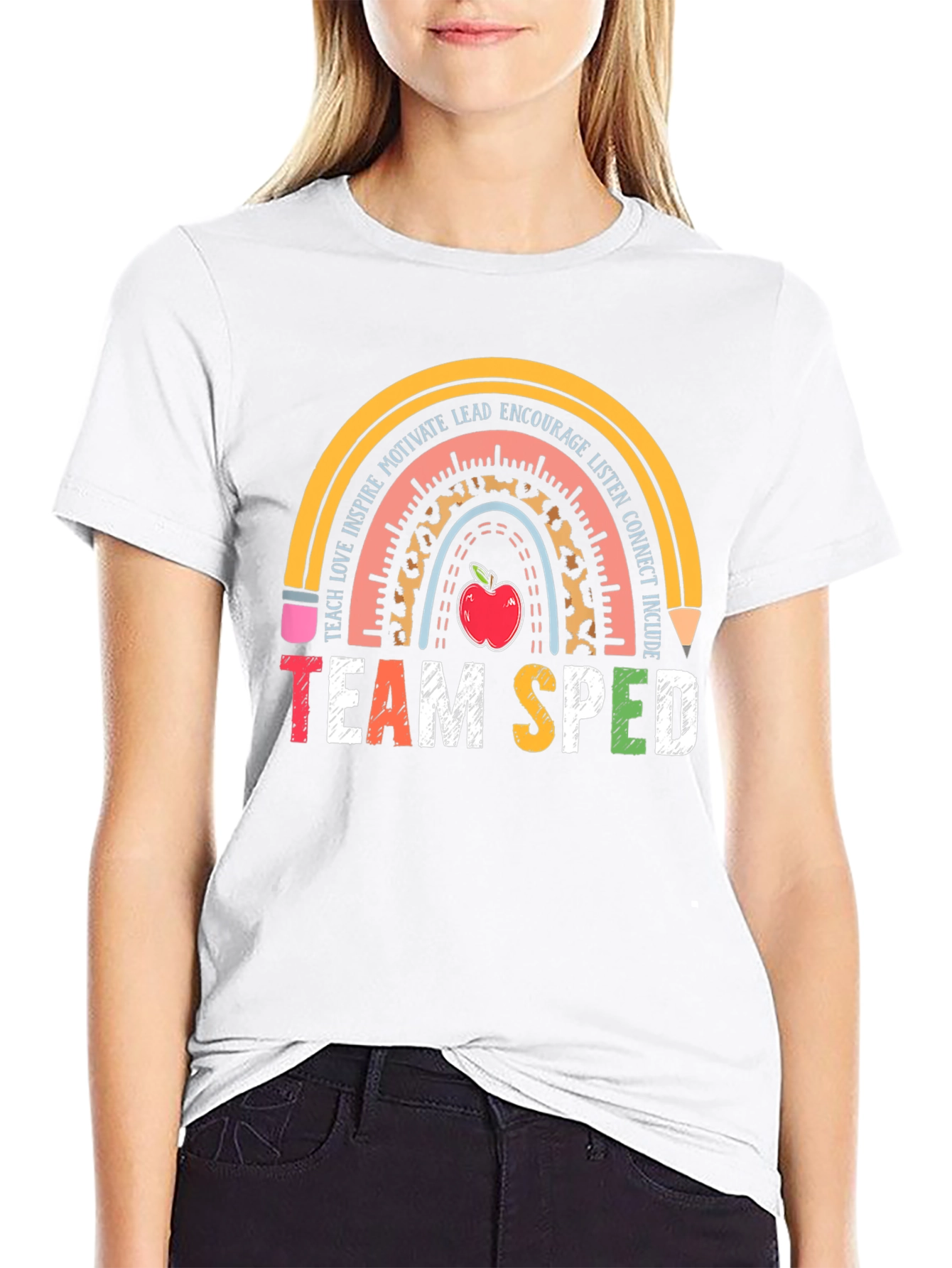 Team SPED Teacher Rainbow T-Shirt