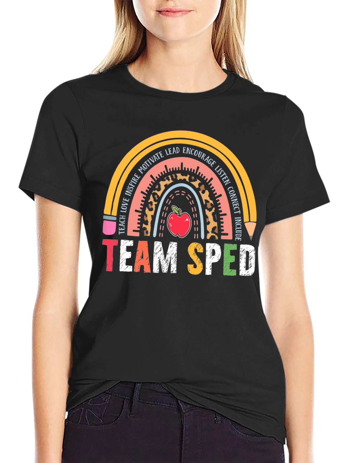 Team SPED Teacher Rainbow T-Shirt