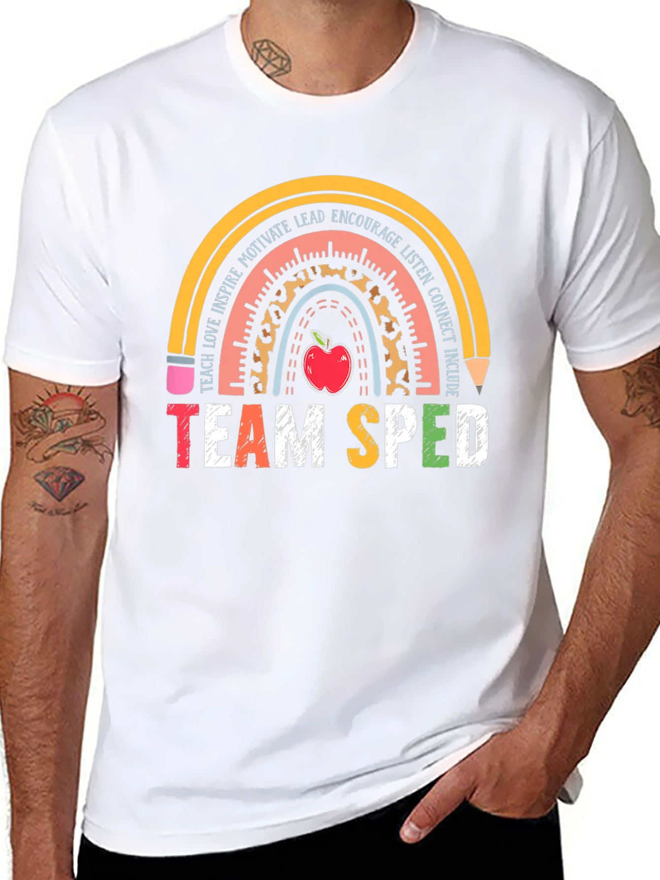 Team SPED Teacher Rainbow T-Shirt