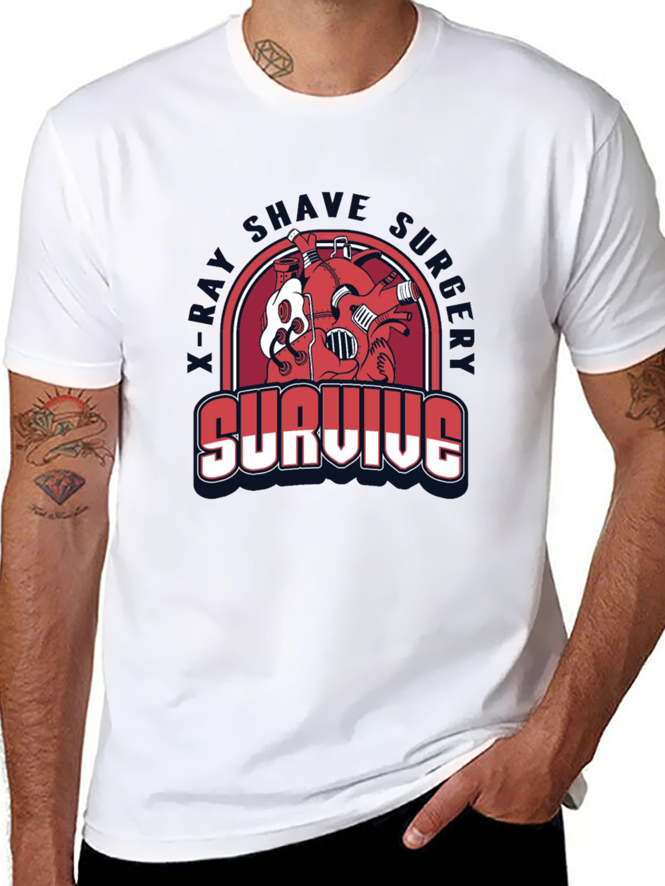 Survive X-Ray Shave Funny T-Shirt
