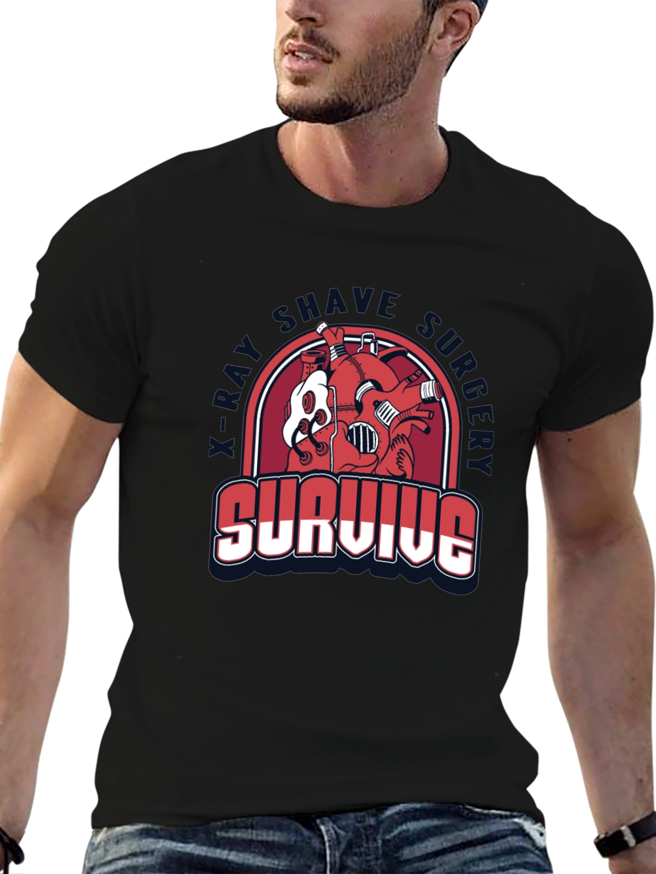 Survive X-Ray Shave Funny T-Shirt