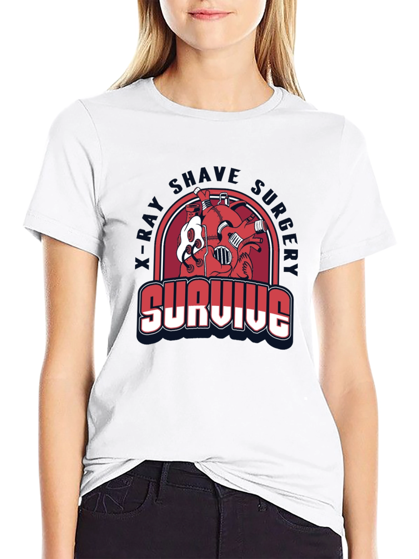 Survive X-Ray Shave Funny T-Shirt