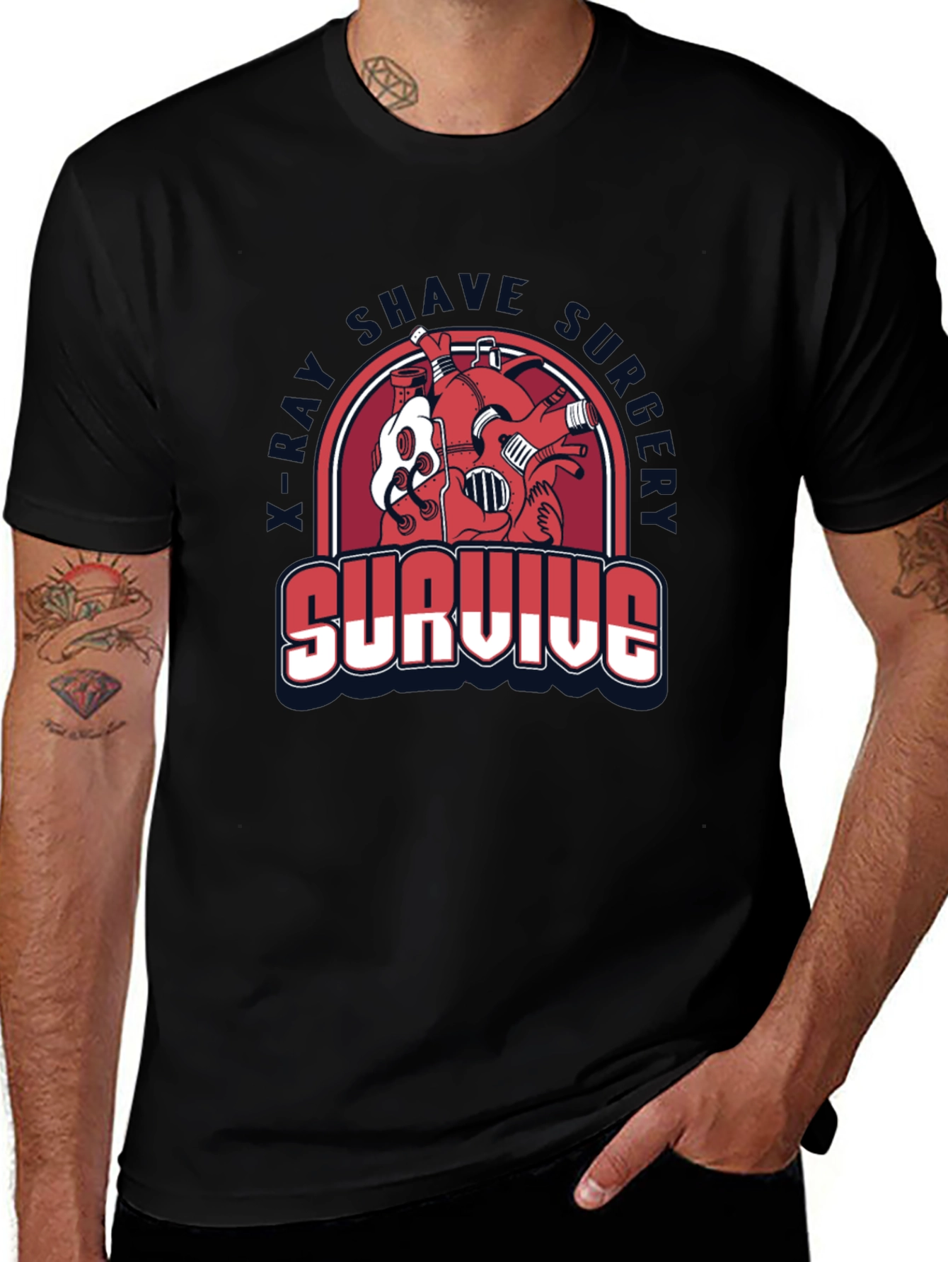 Survive X-Ray Shave Funny T-Shirt