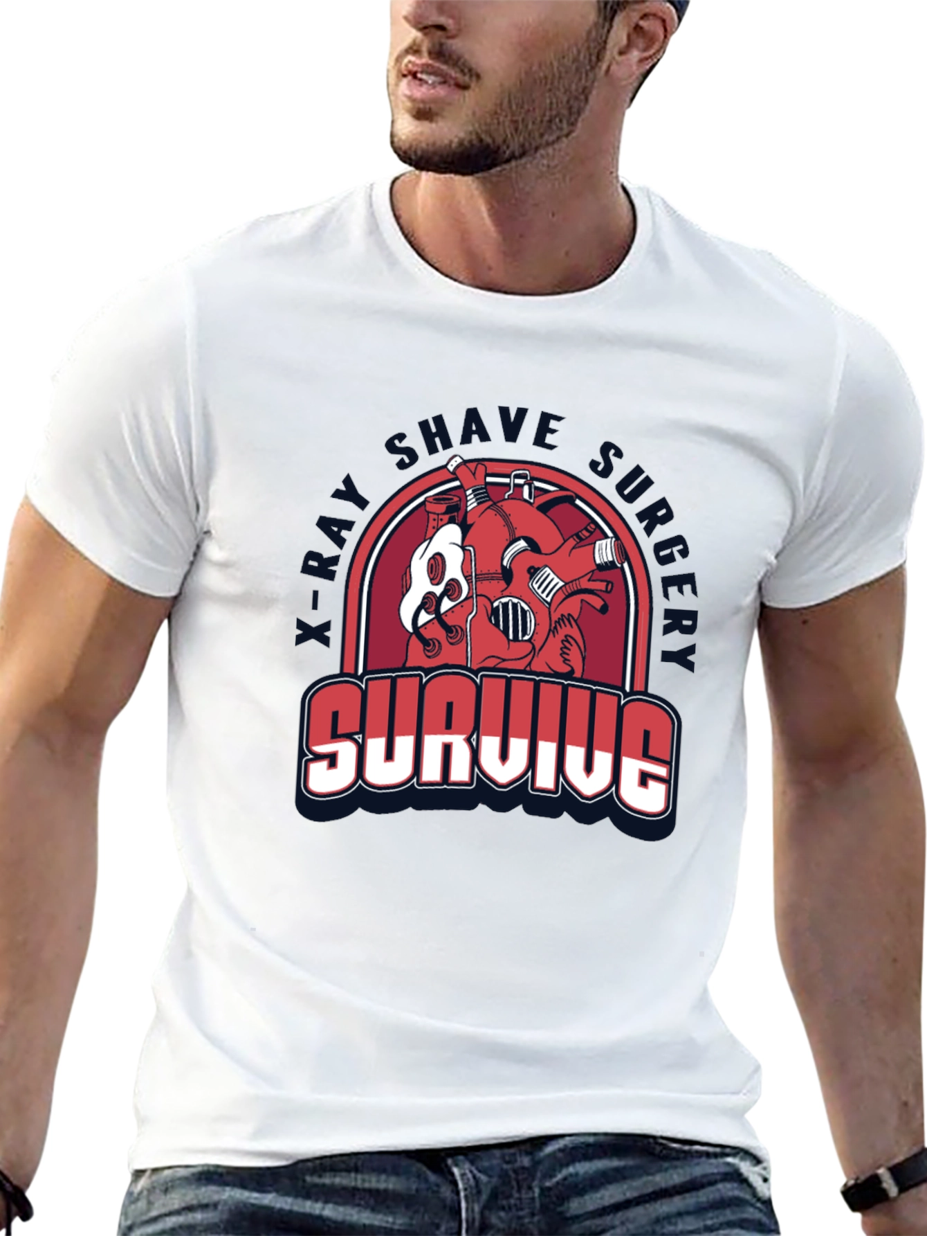 Survive X-Ray Shave Funny T-Shirt