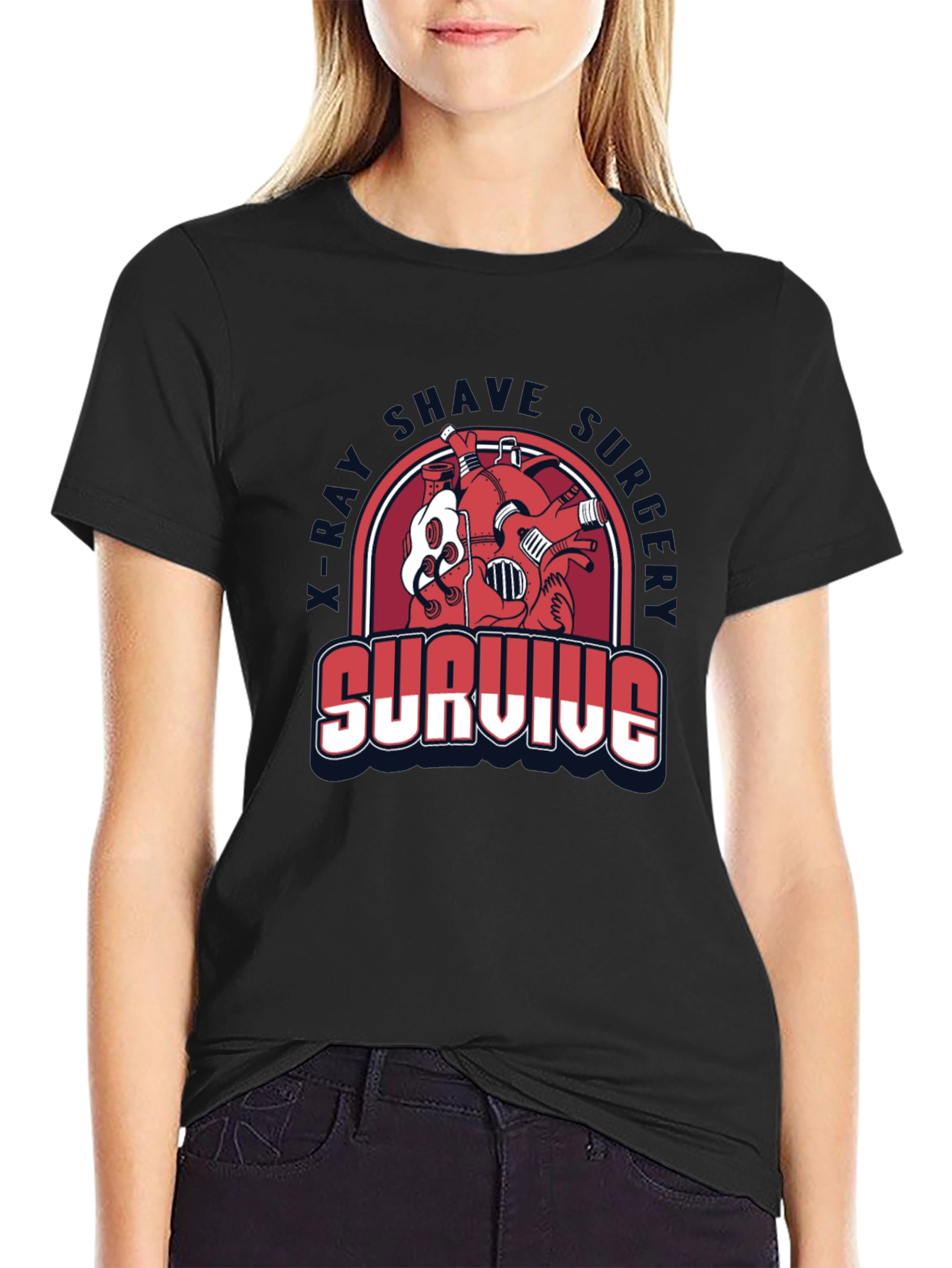 Survive X-Ray Shave Funny T-Shirt