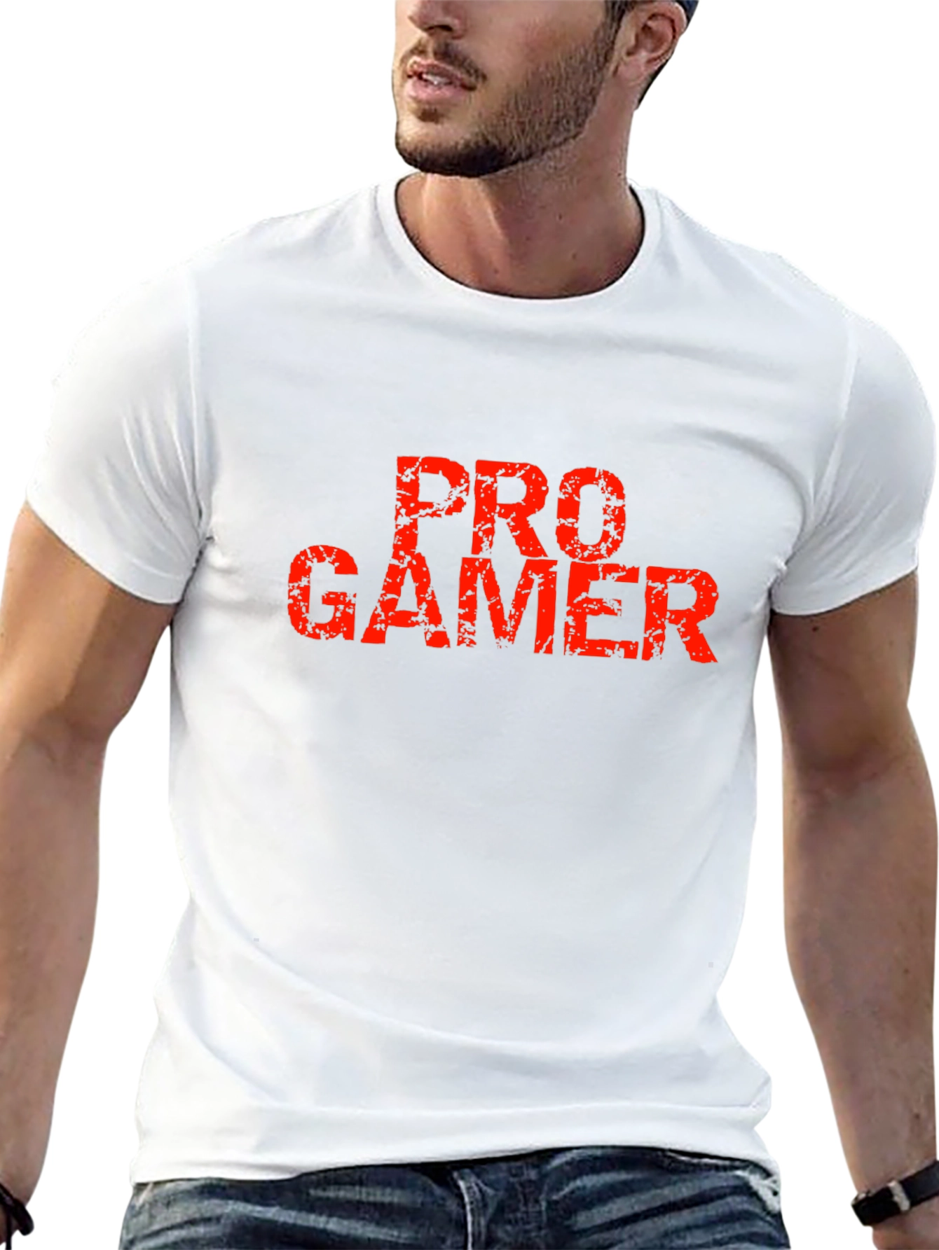 Pro Gamer Distressed Graphic Tee - Black