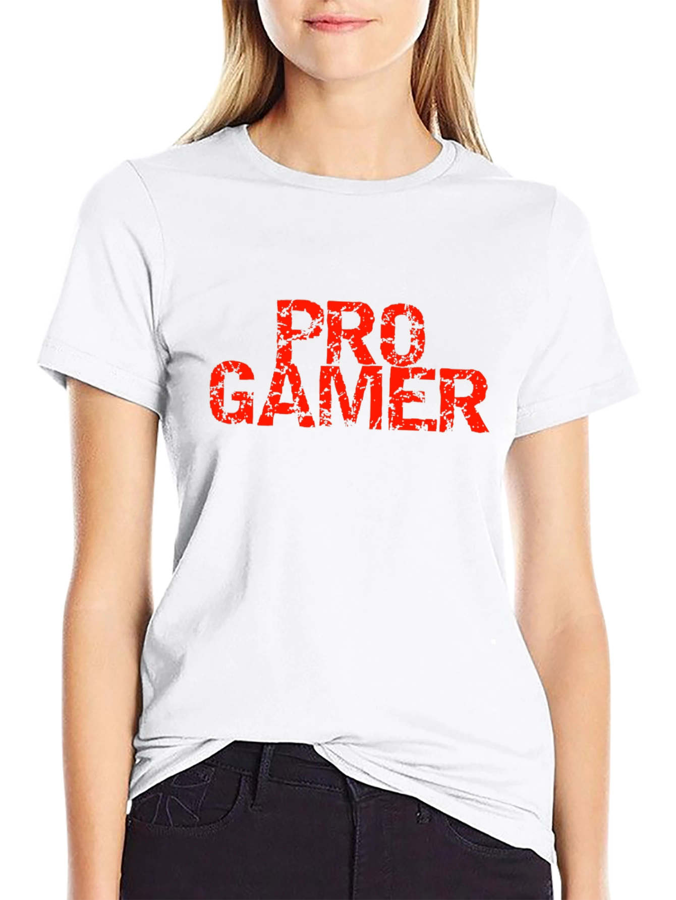 Pro Gamer Distressed Graphic Tee - Black