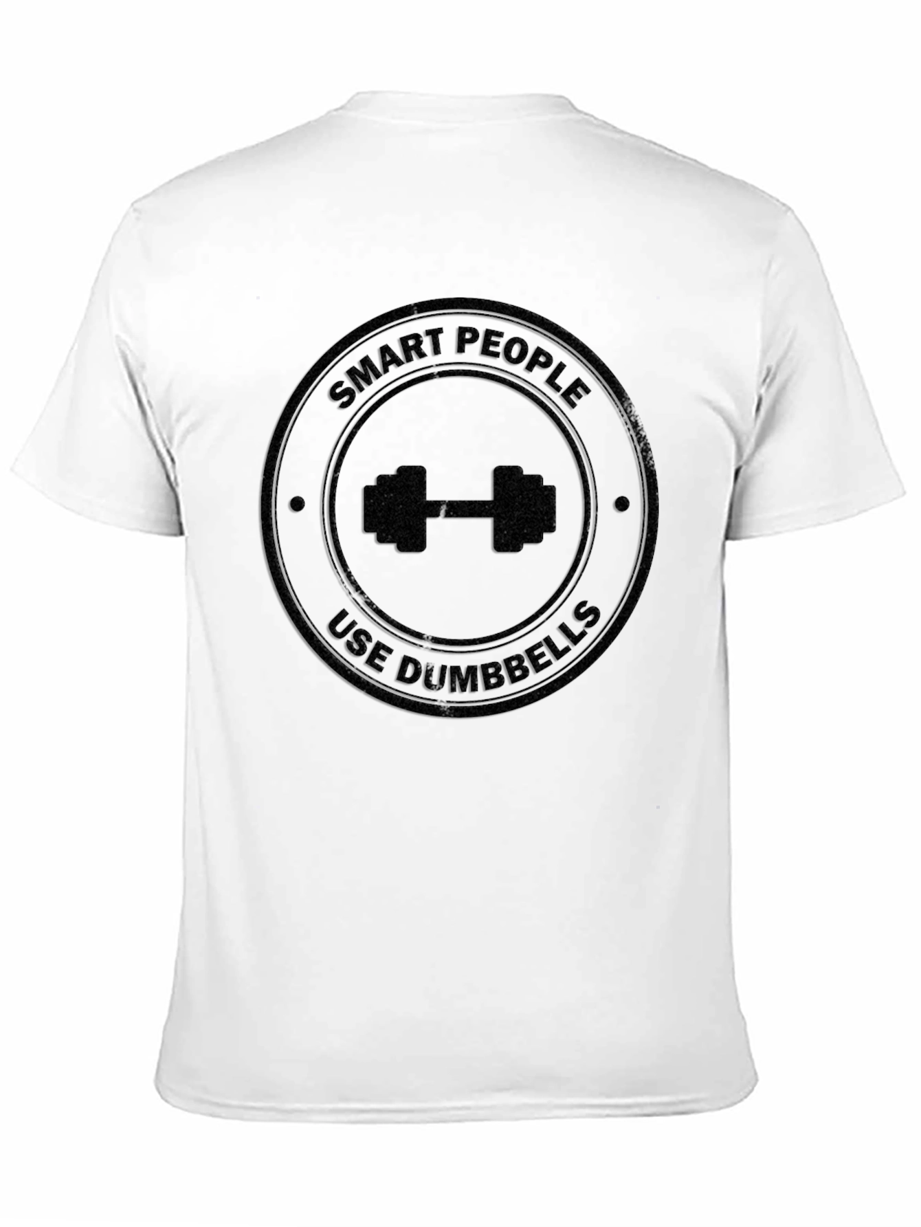 Smart People Use Dumbbells Black Graphic T-Shirt
