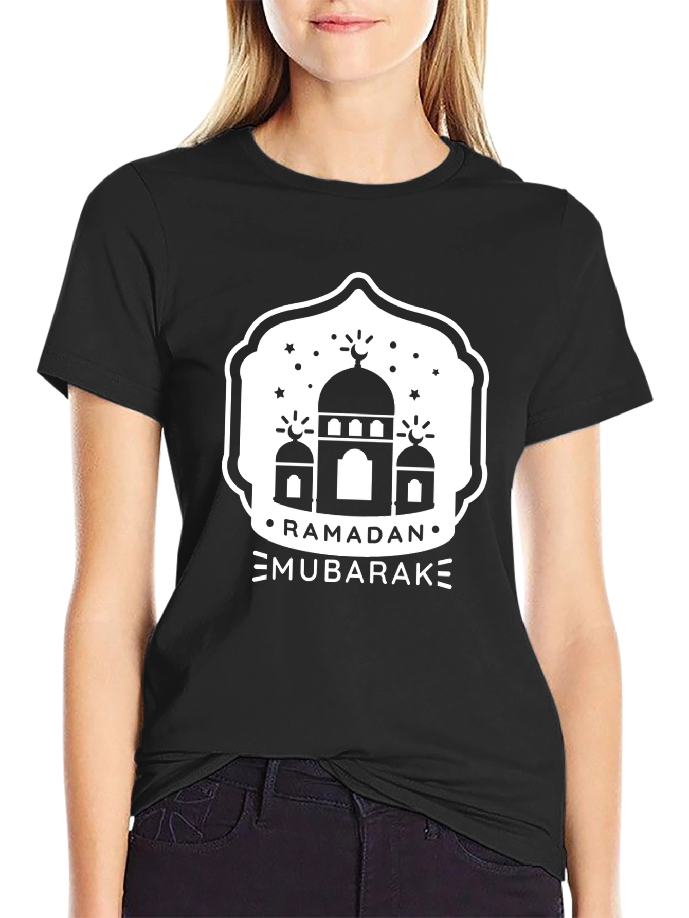 Ramadan Mubarak Black T-Shirt