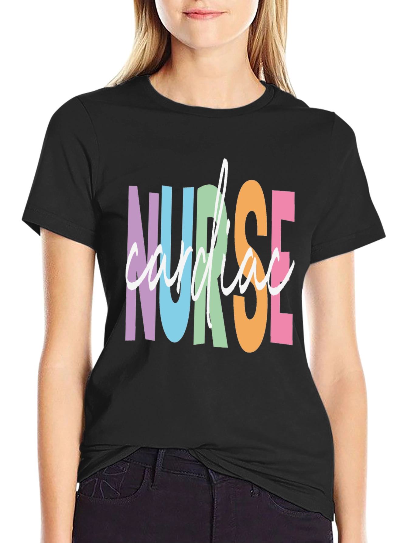 Cardiac Nurse Graphic Tee - Black