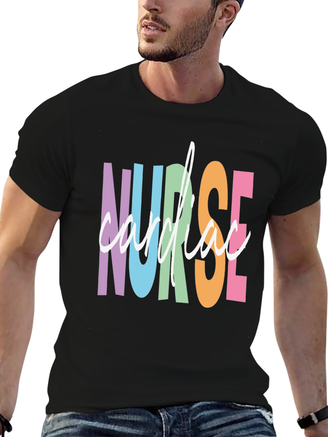Cardiac Nurse Graphic Tee - Black