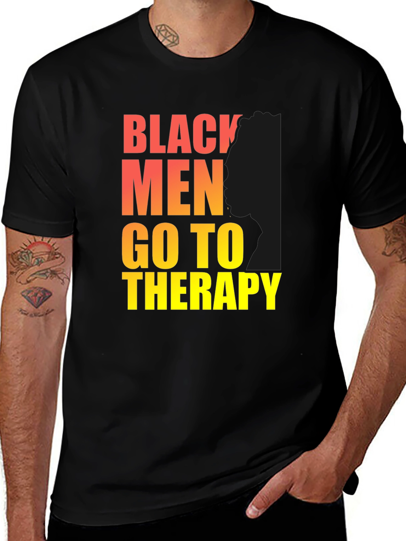 Black Men Go To Therapy T-Shirt