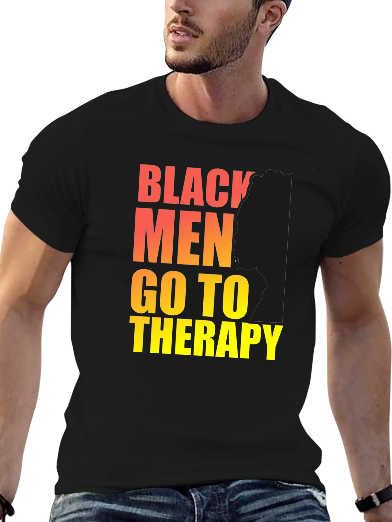 Black Men Go To Therapy T-Shirt