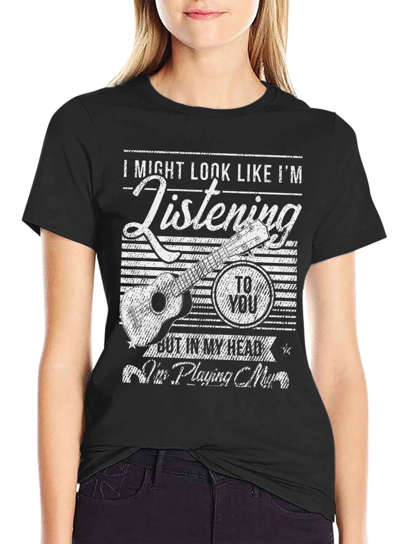 Music Lover T-Shirt: Playing Ukulele in My Head