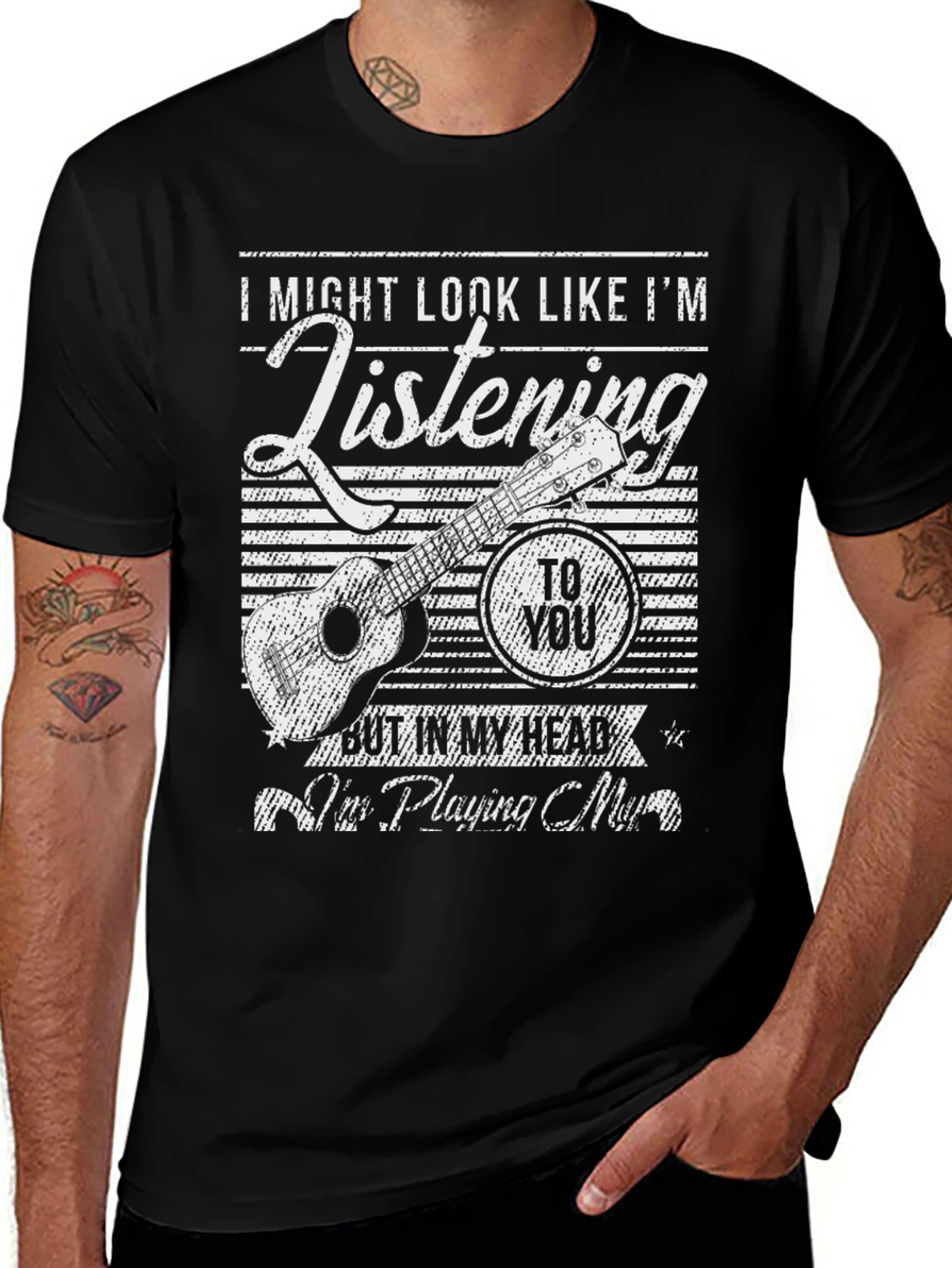 Music Lover T-Shirt: Playing Ukulele in My Head