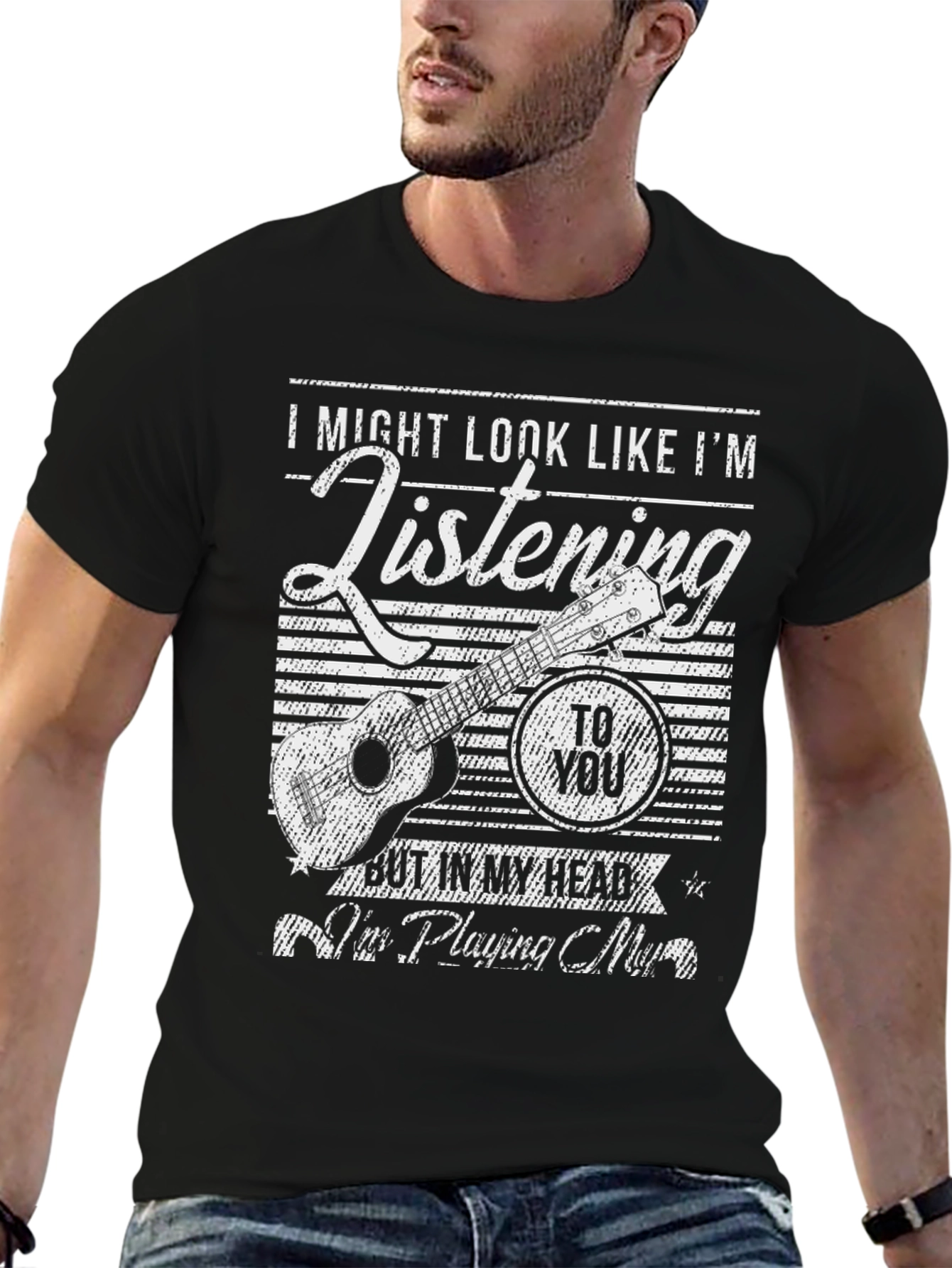 Music Lover T-Shirt: Playing Ukulele in My Head