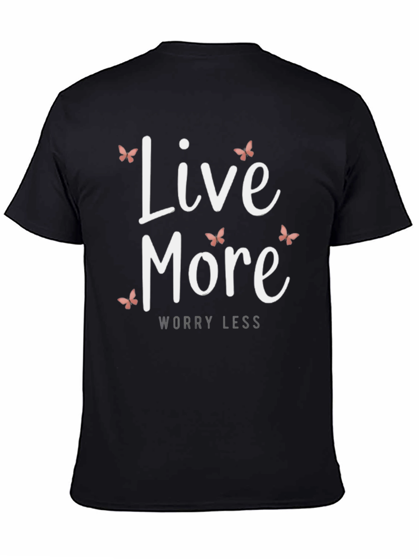 Live More Graphic Tee - Black Casual T-Shirt