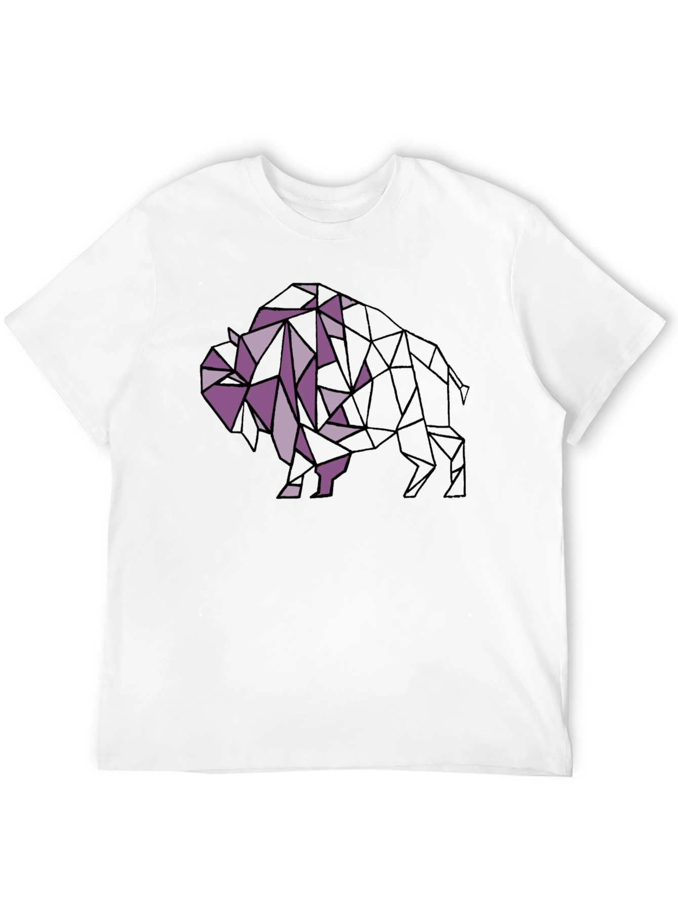 Geometric Buffalo Graphic Tee - Black