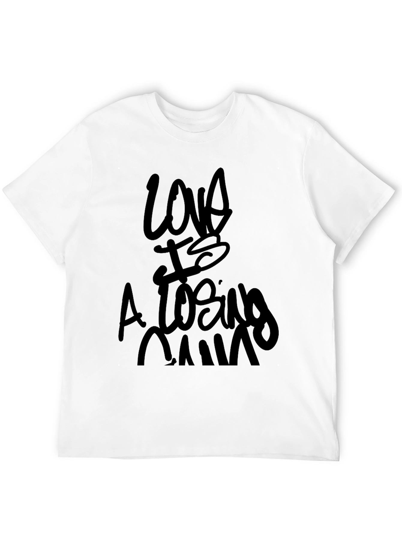 Love is a Losing Game Black Graphic Tee
