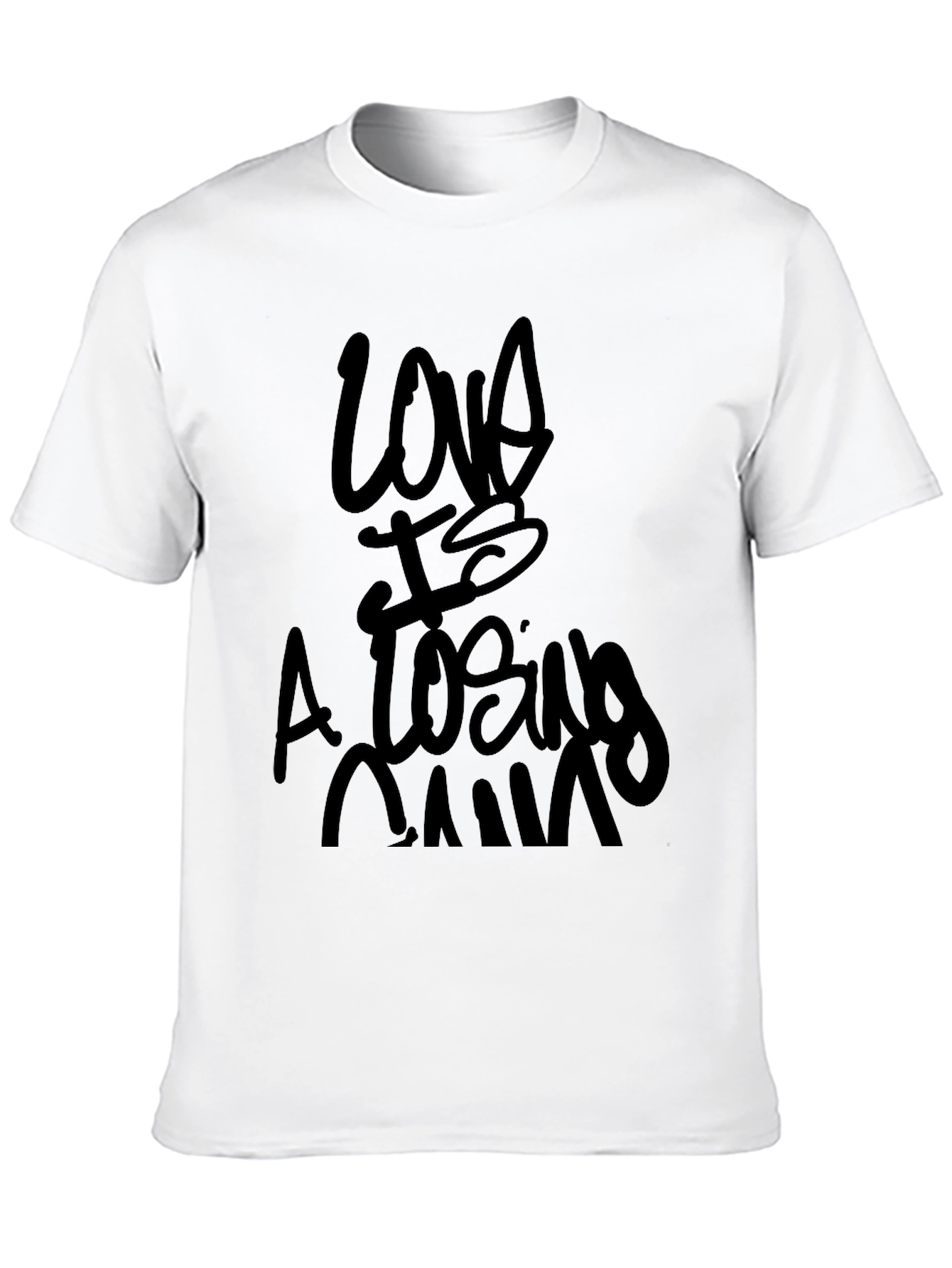 Love is a Losing Game Black Graphic Tee