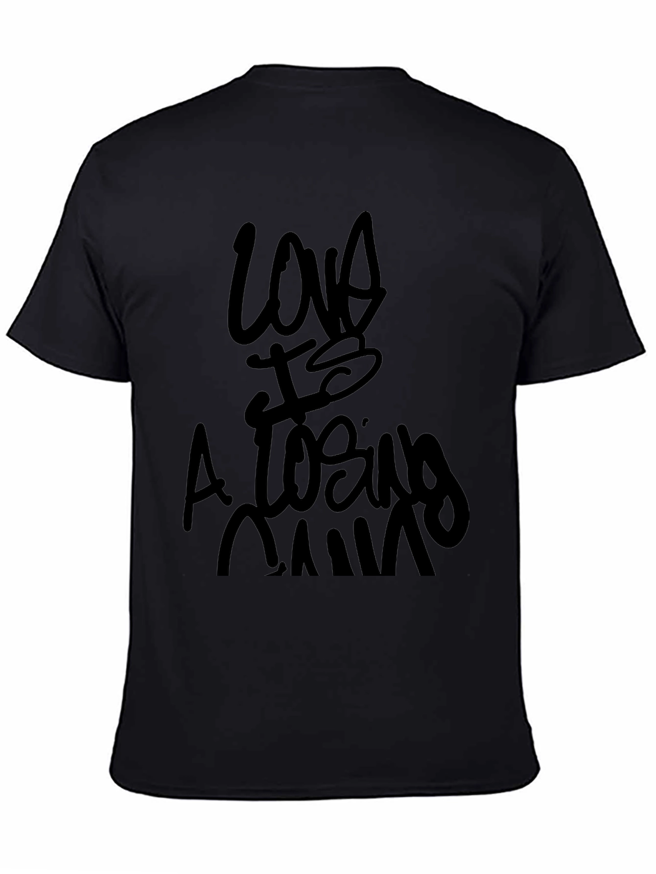Love is a Losing Game Black Graphic Tee