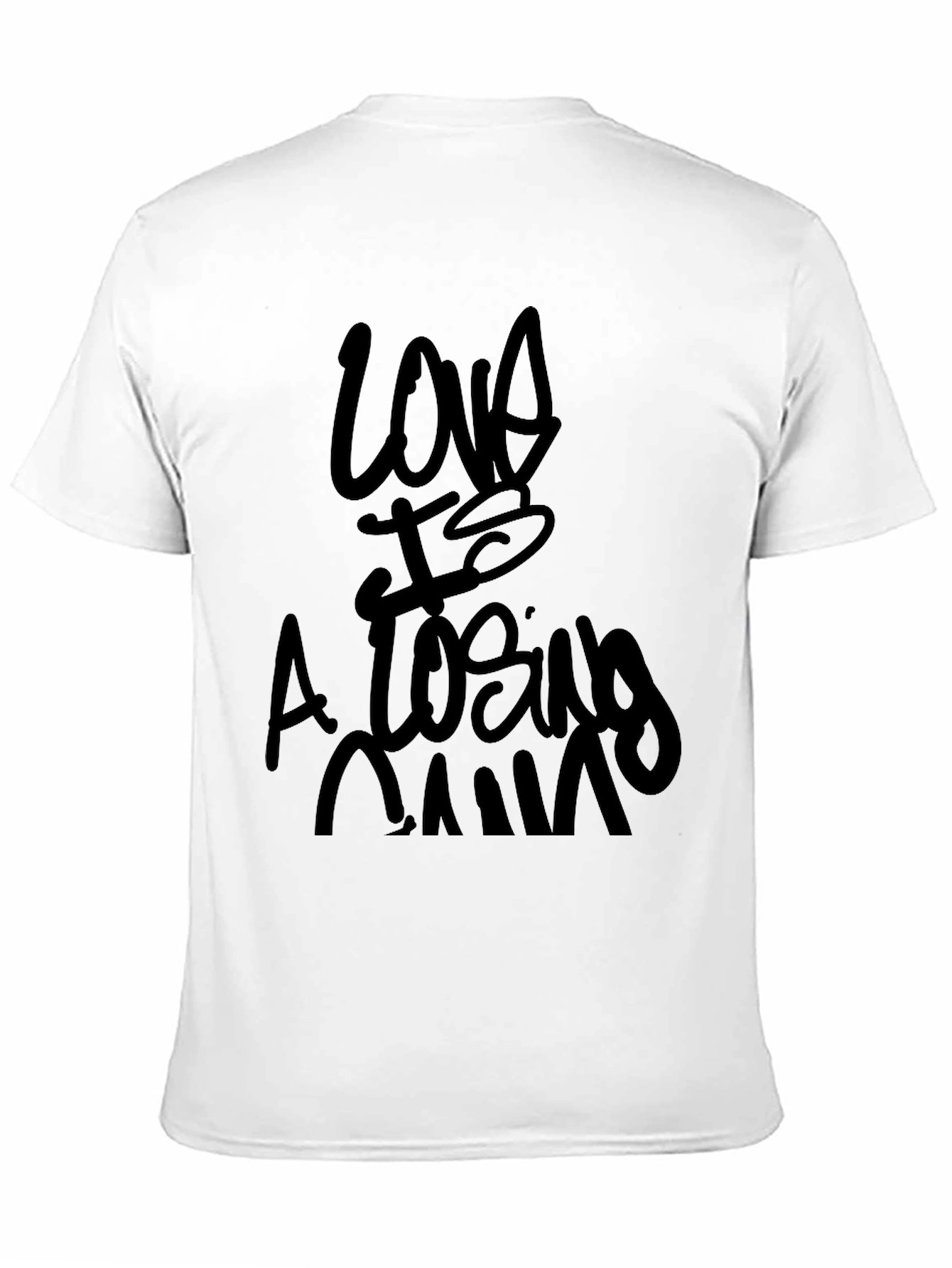 Love is a Losing Game Black Graphic Tee