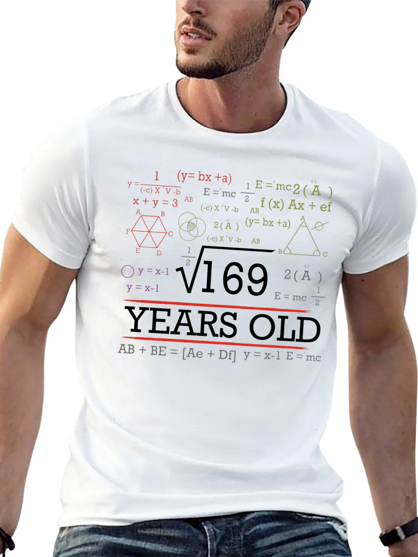 Math Equations 169 Years Old T-Shirt Funny Birthday Gift