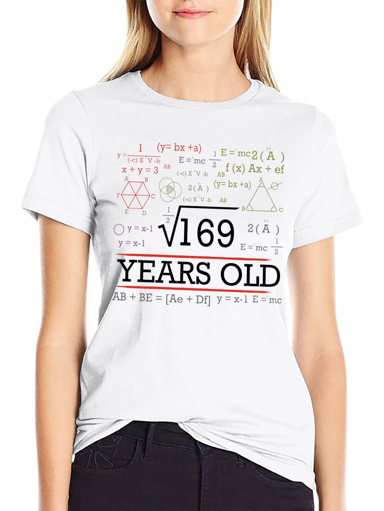 Math Equations 169 Years Old T-Shirt Funny Birthday Gift