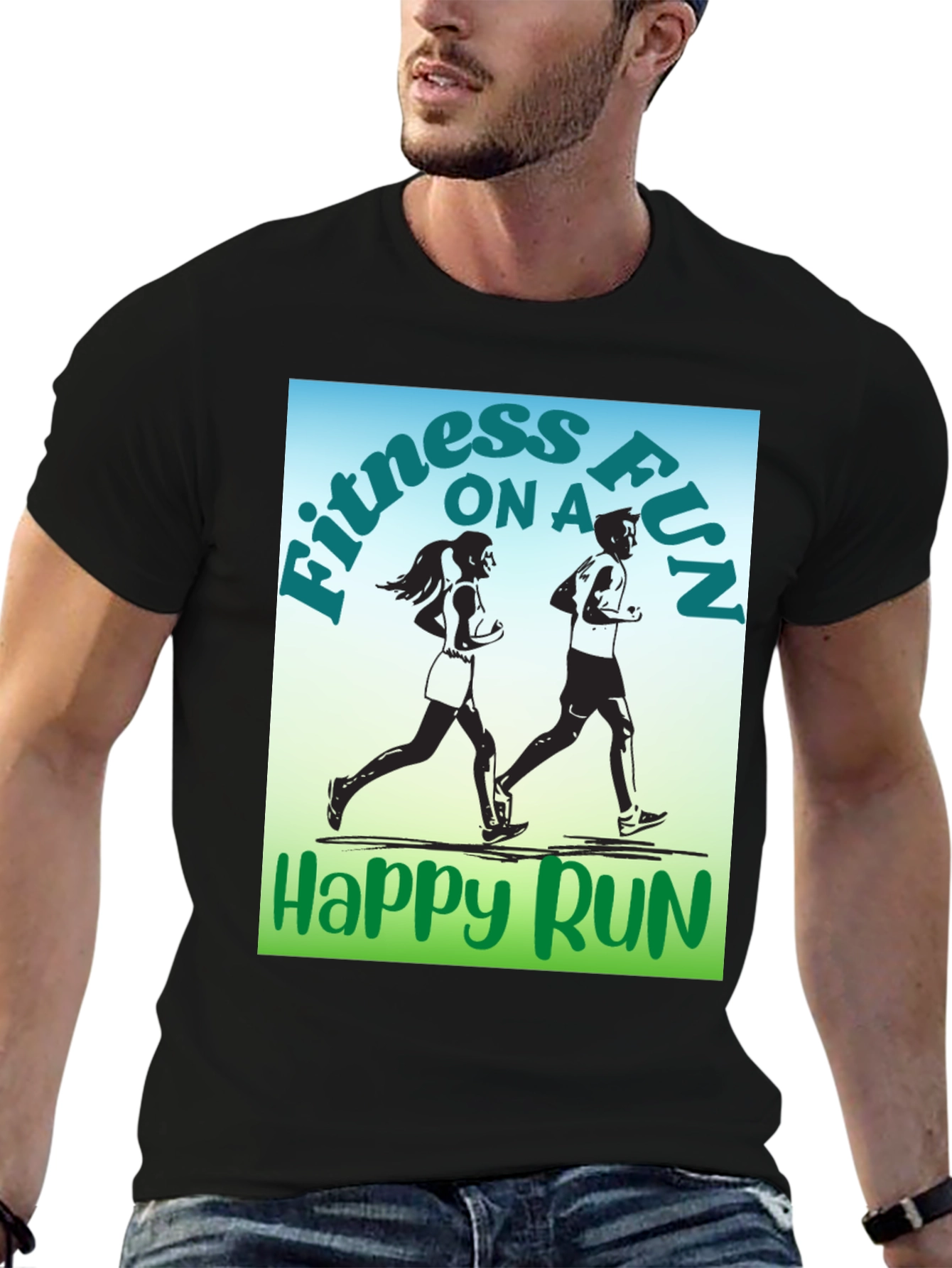 Fitness Fun Run Graphic T-Shirt