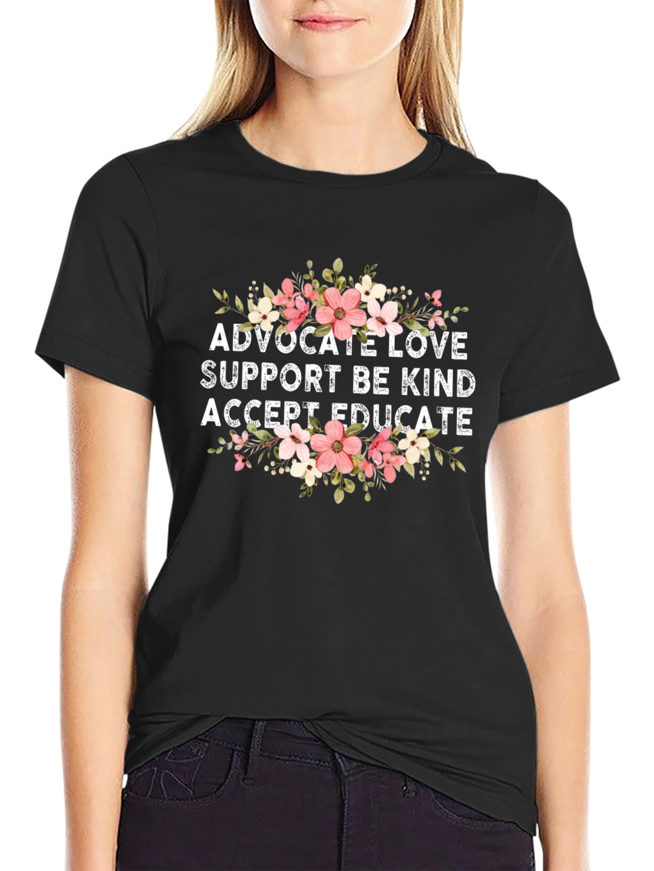 Advocate Love Graphic Tee - Black Cotton T-Shirt