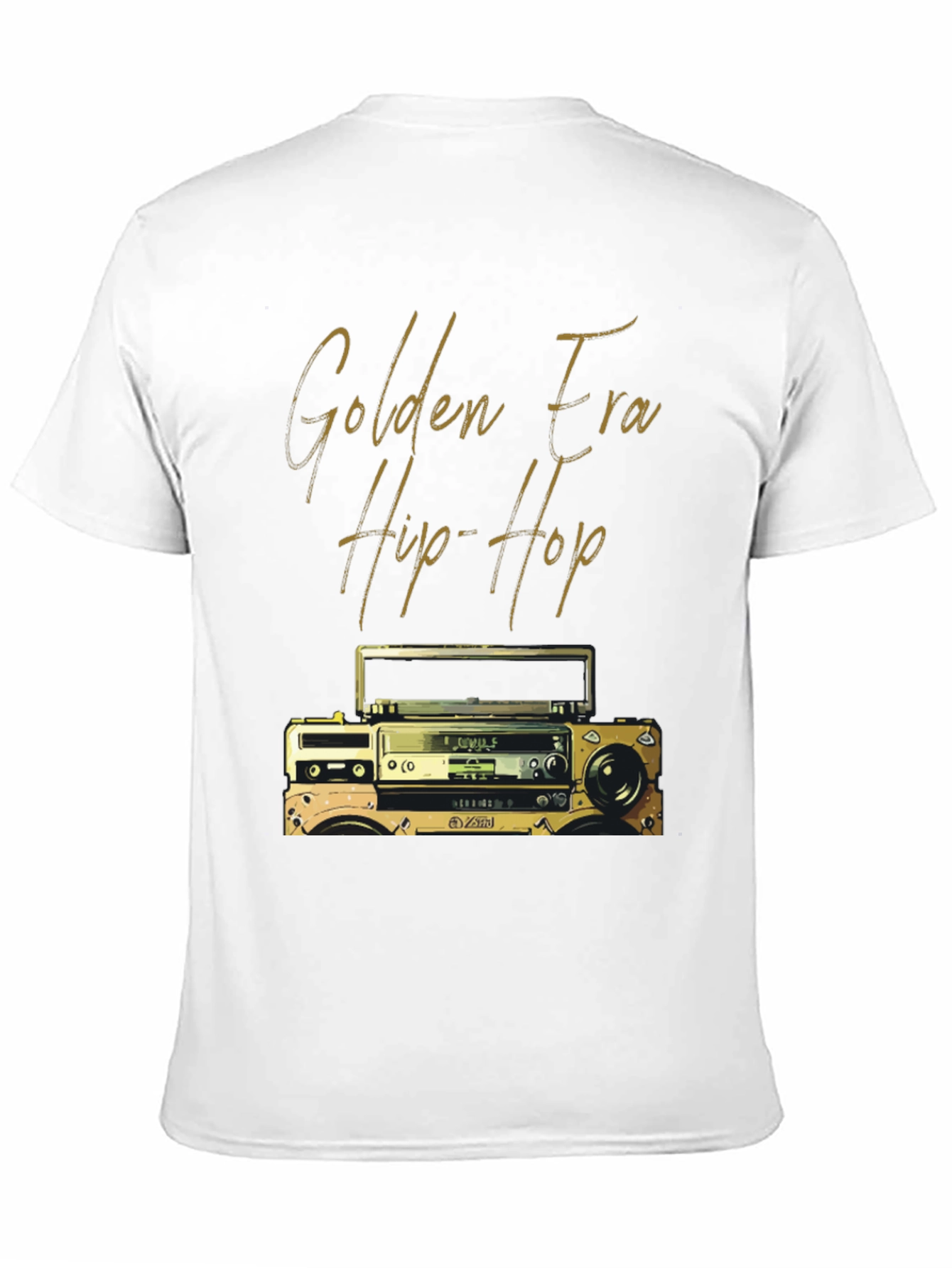 Golden Era Hip Hop T-Shirt - Retro Boombox Design
