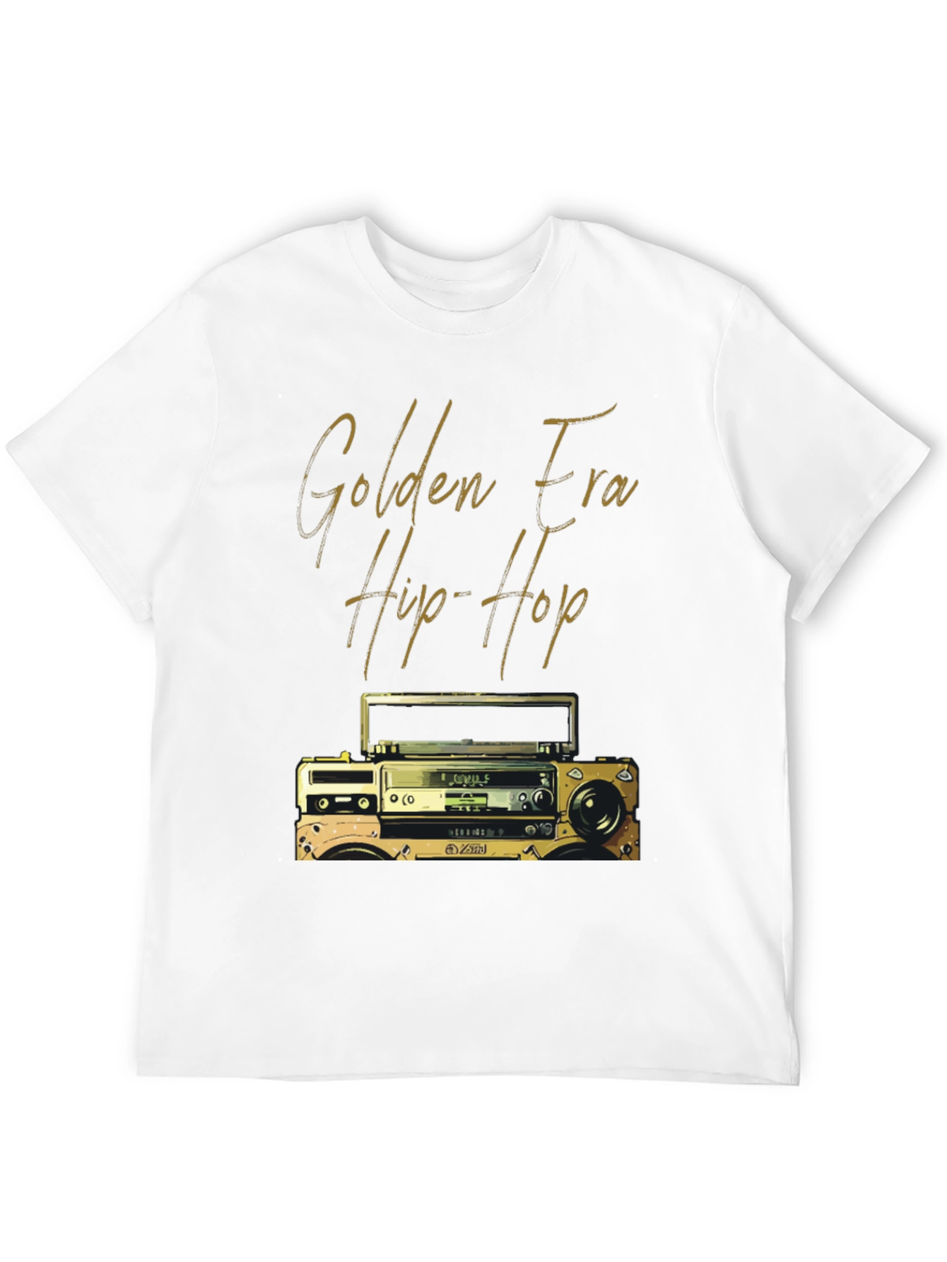 Golden Era Hip Hop T-Shirt - Retro Boombox Design