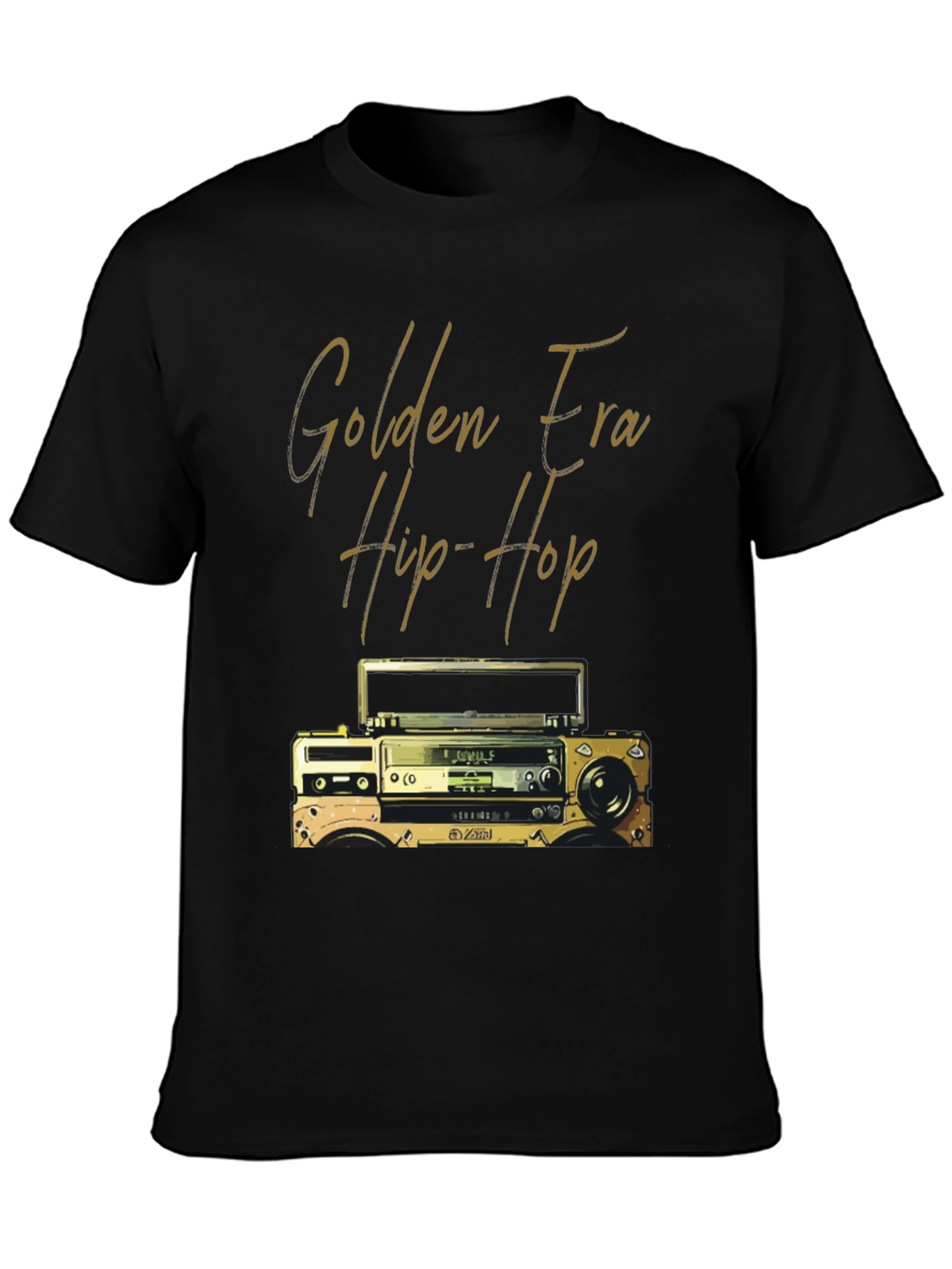 Golden Era Hip Hop T-Shirt - Retro Boombox Design