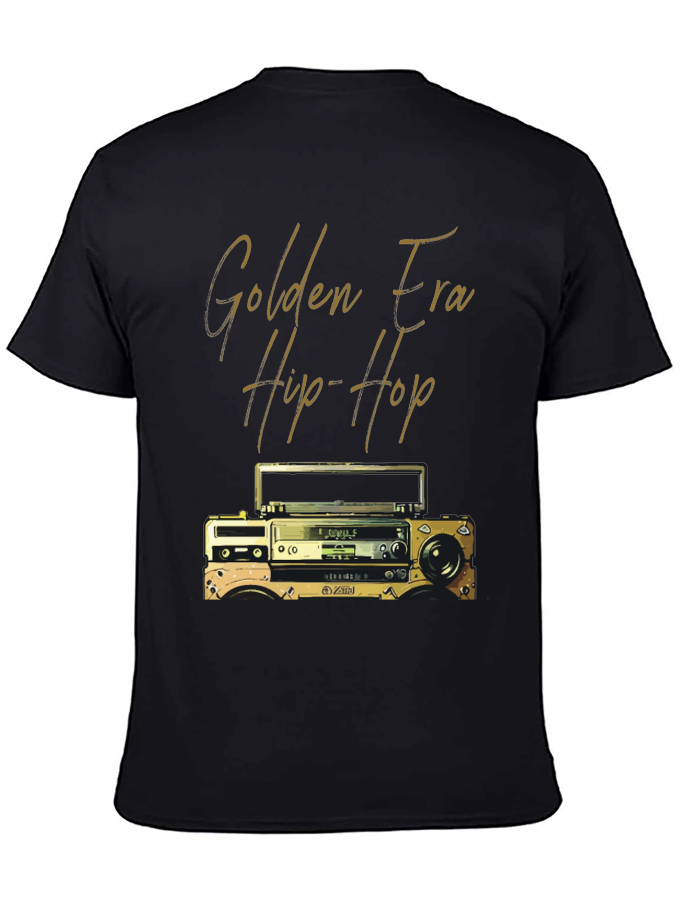 Golden Era Hip Hop T-Shirt - Retro Boombox Design